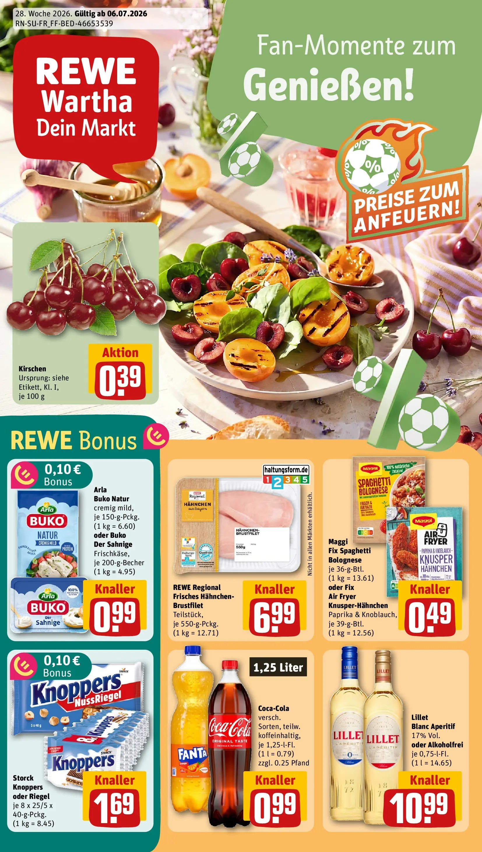 REWE Prospekt ab 05.07.2026 zum Blättern » Angebote | Seite: 1 | Produkte: Maggi, Paprika, Knoblauch, Knoppers