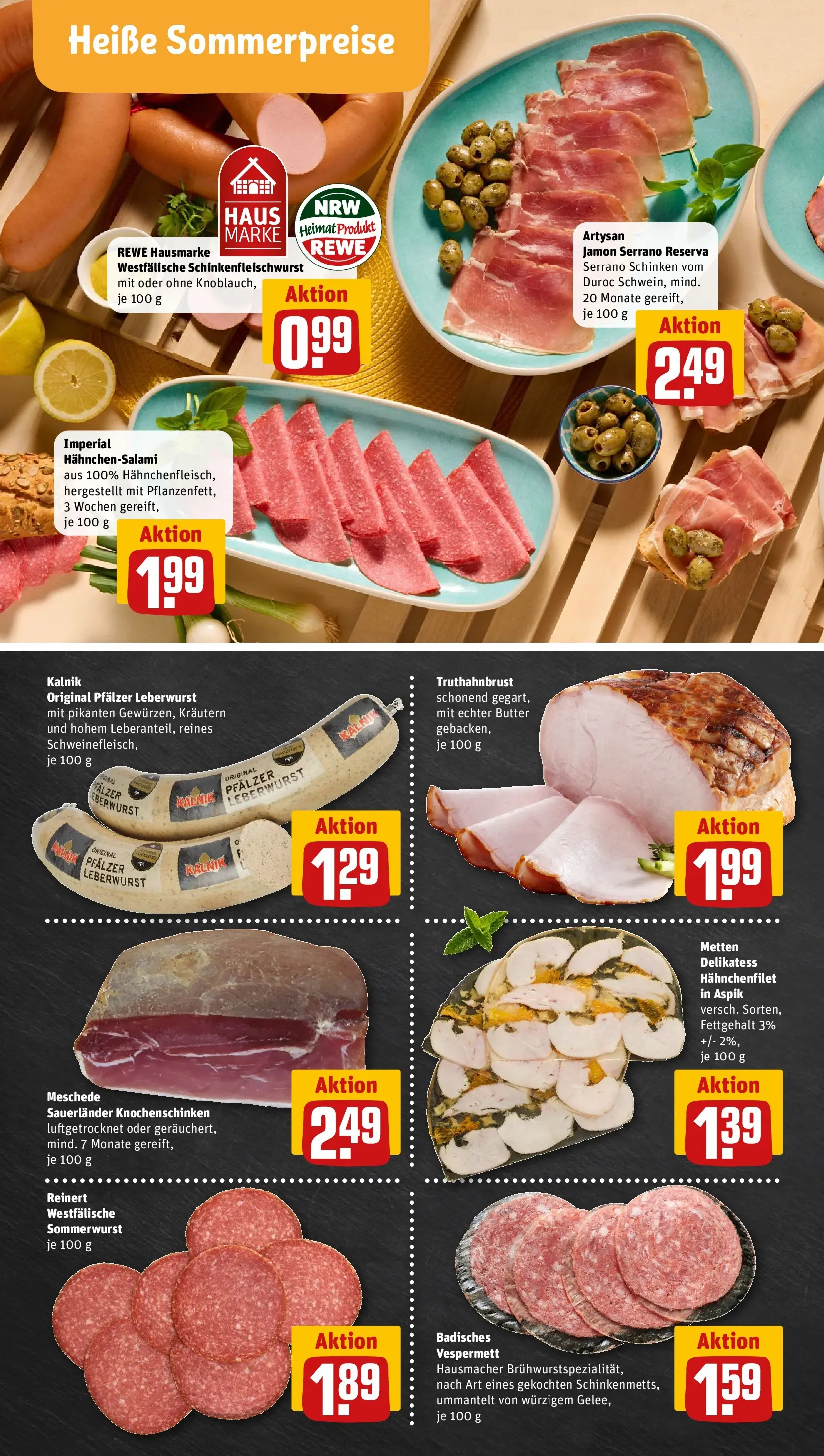 REWE Prospekt ab 06.07.2026 zum Blättern » Angebote | Seite: 8 | Produkte: Butter, Serrano schinken, Schinken