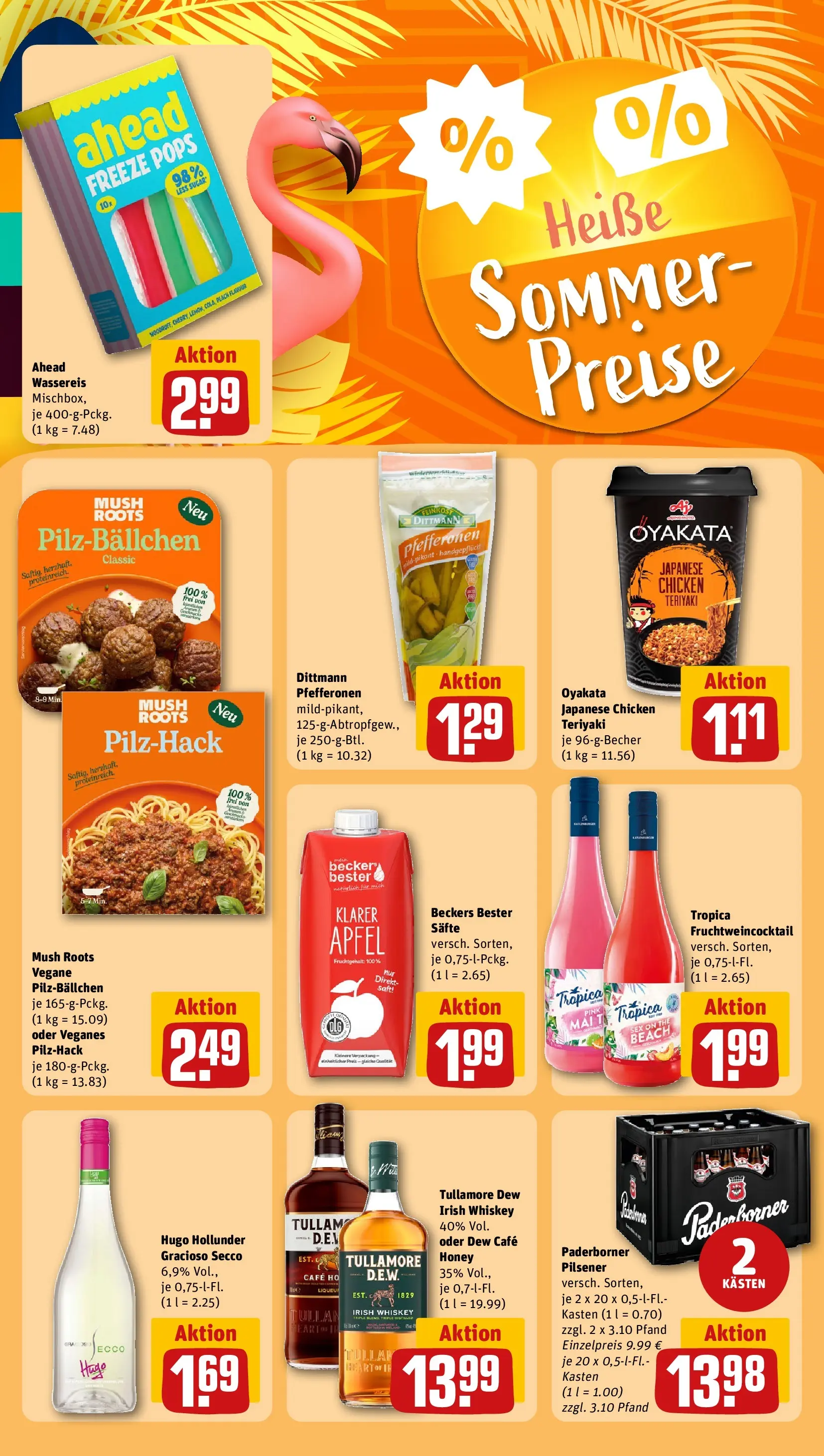 REWE Prospekt ab 06.07.2026 zum Blättern » Angebote | Seite: 14 | Produkte: Äpfel, Saft, Hugo, Whiskey