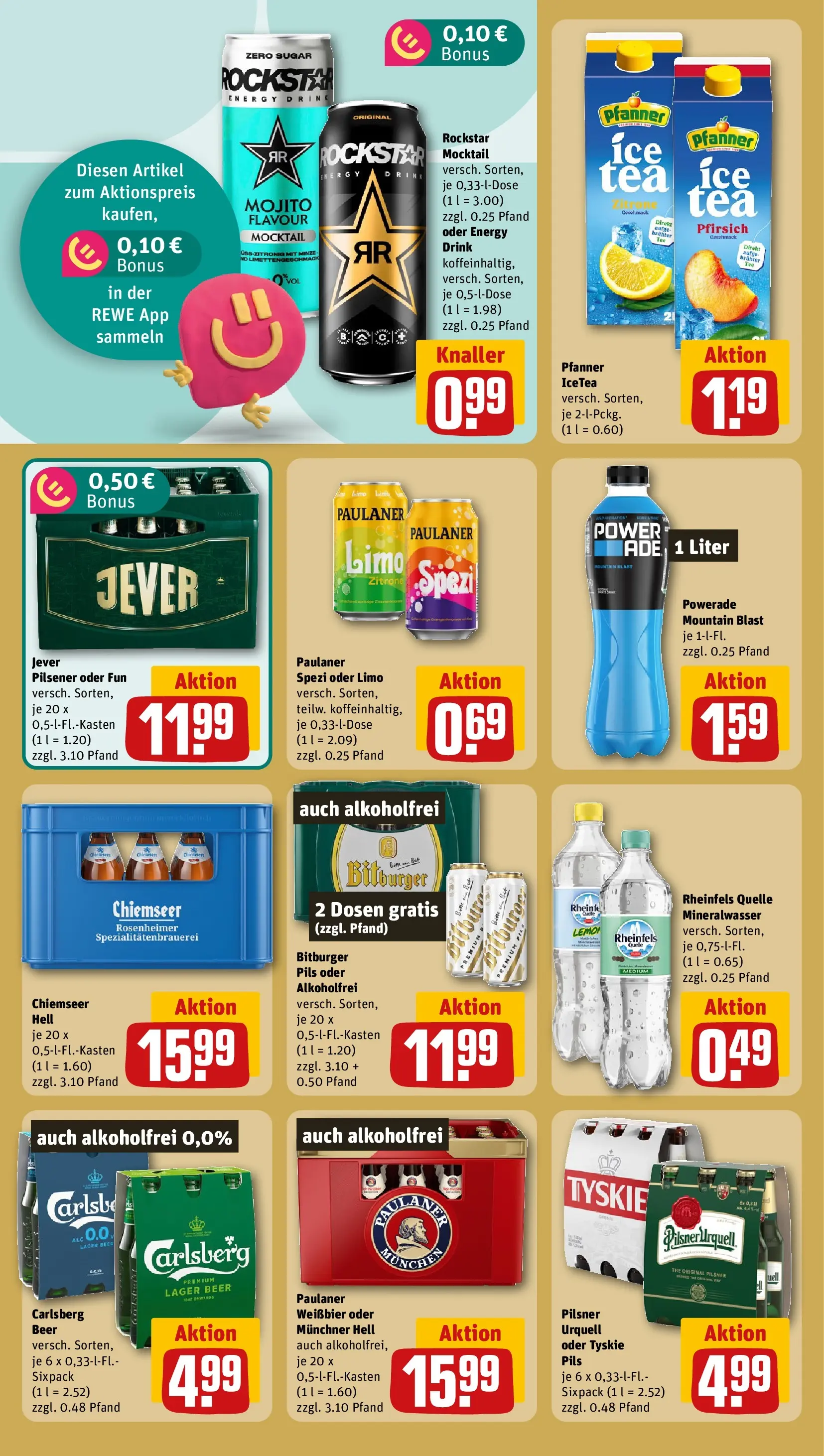 REWE Prospekt ab 06.07.2026 zum Blättern » Angebote | Seite: 20 | Produkte: Weißbier, Mineralwasser, Pilsner urquell, Powerade