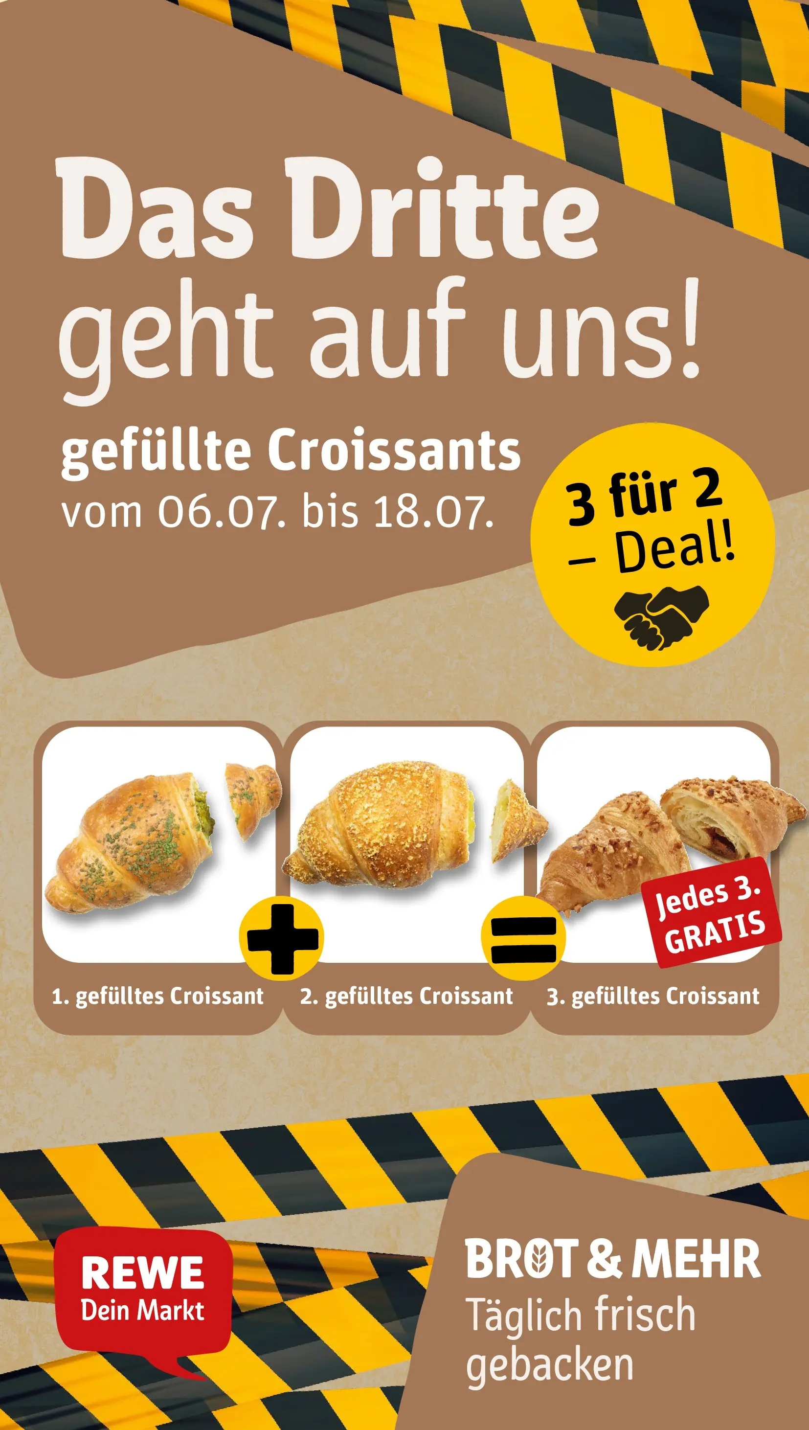 REWE Prospekt ab 05.07.2026 zum Blättern » Angebote | Seite: 28 | Produkte: Croissant, Brot