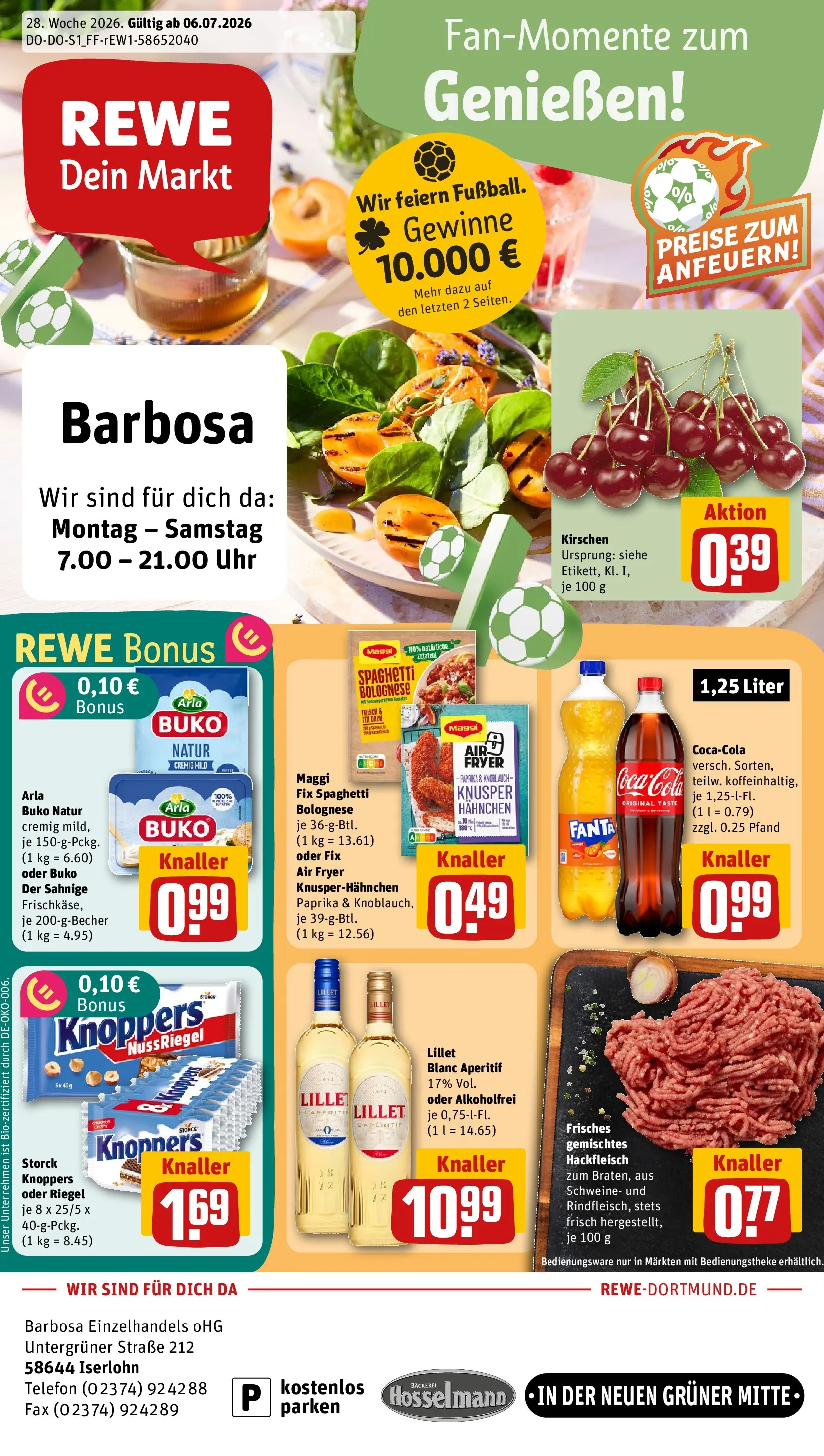 REWE Prospekt ab 05.07.2026 zum Blättern » Angebote | Seite: 1 | Produkte: Fanta, Maggi, Paprika, Uhr