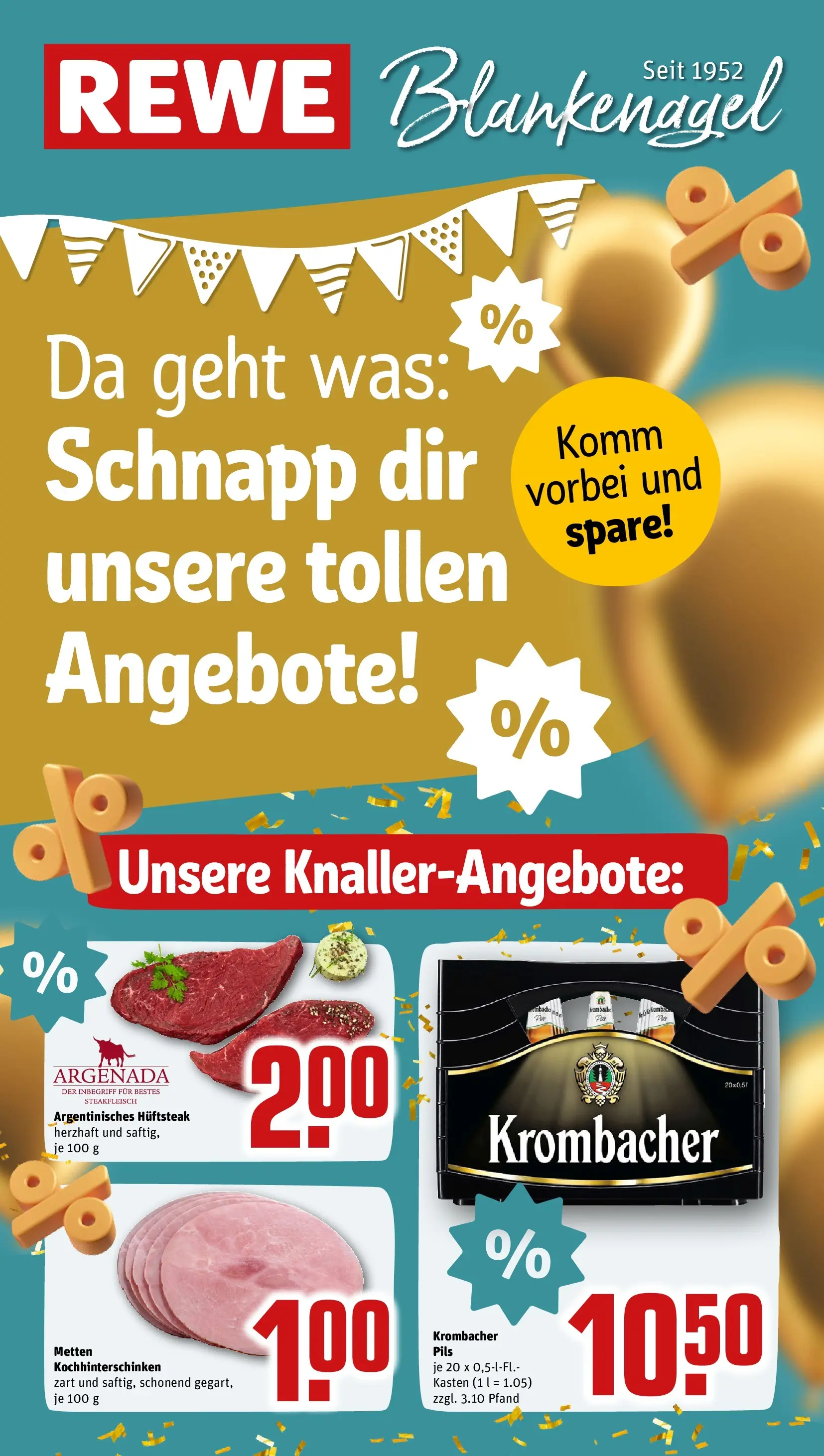 REWE Prospekt ab 05.07.2026 zum Blättern » Angebote | Seite: 1 | Produkte: Pils, Krombacher