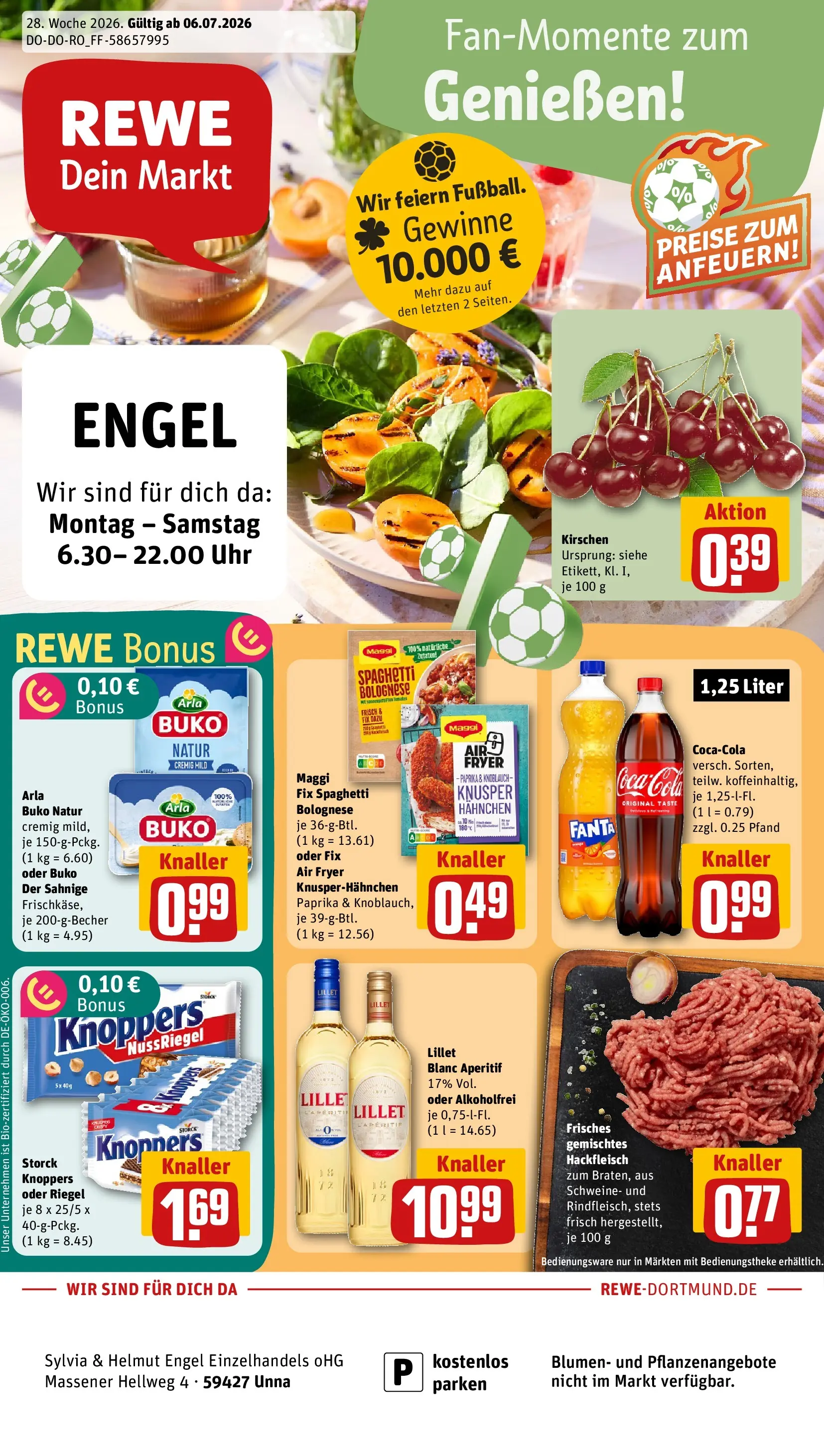 REWE Prospekt ab 05.07.2026 zum Blättern » Angebote | Seite: 1 | Produkte: Fanta, Cola, Blumen, Paprika