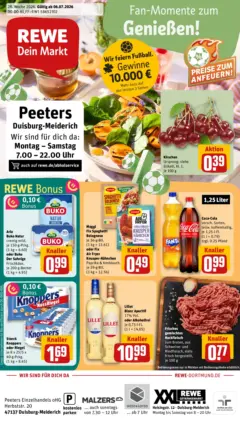 Rewe Prospekt Duisburg ab 05.07.2026 gültig Rewe Prospekt Duisburg ab 05.07.2026 gültig