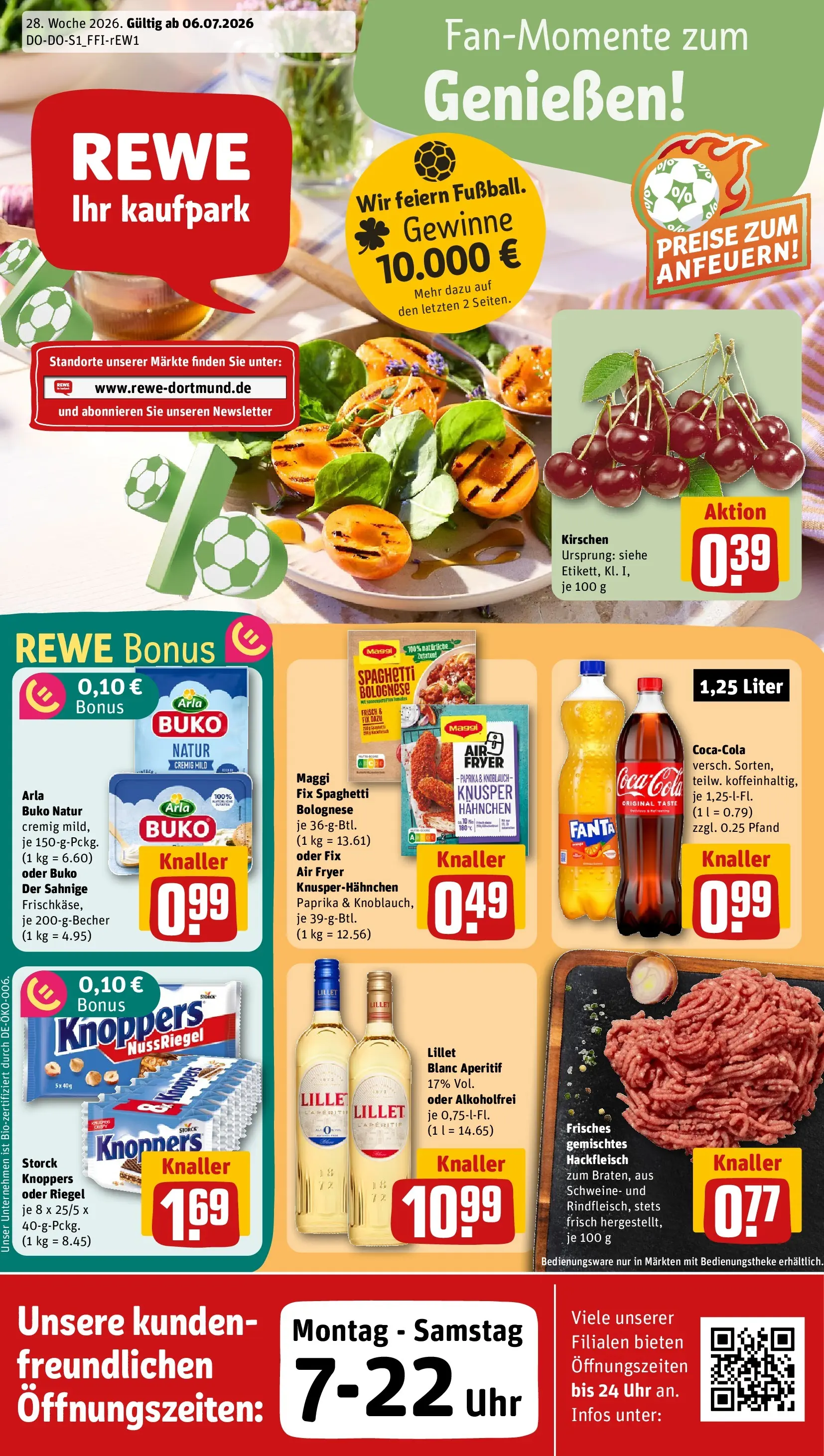 REWE Prospekt ab 05.07.2026 zum Blättern » Angebote | Seite: 1 | Produkte: Hahnchen, Maggi, Paprika, Hackfleisch