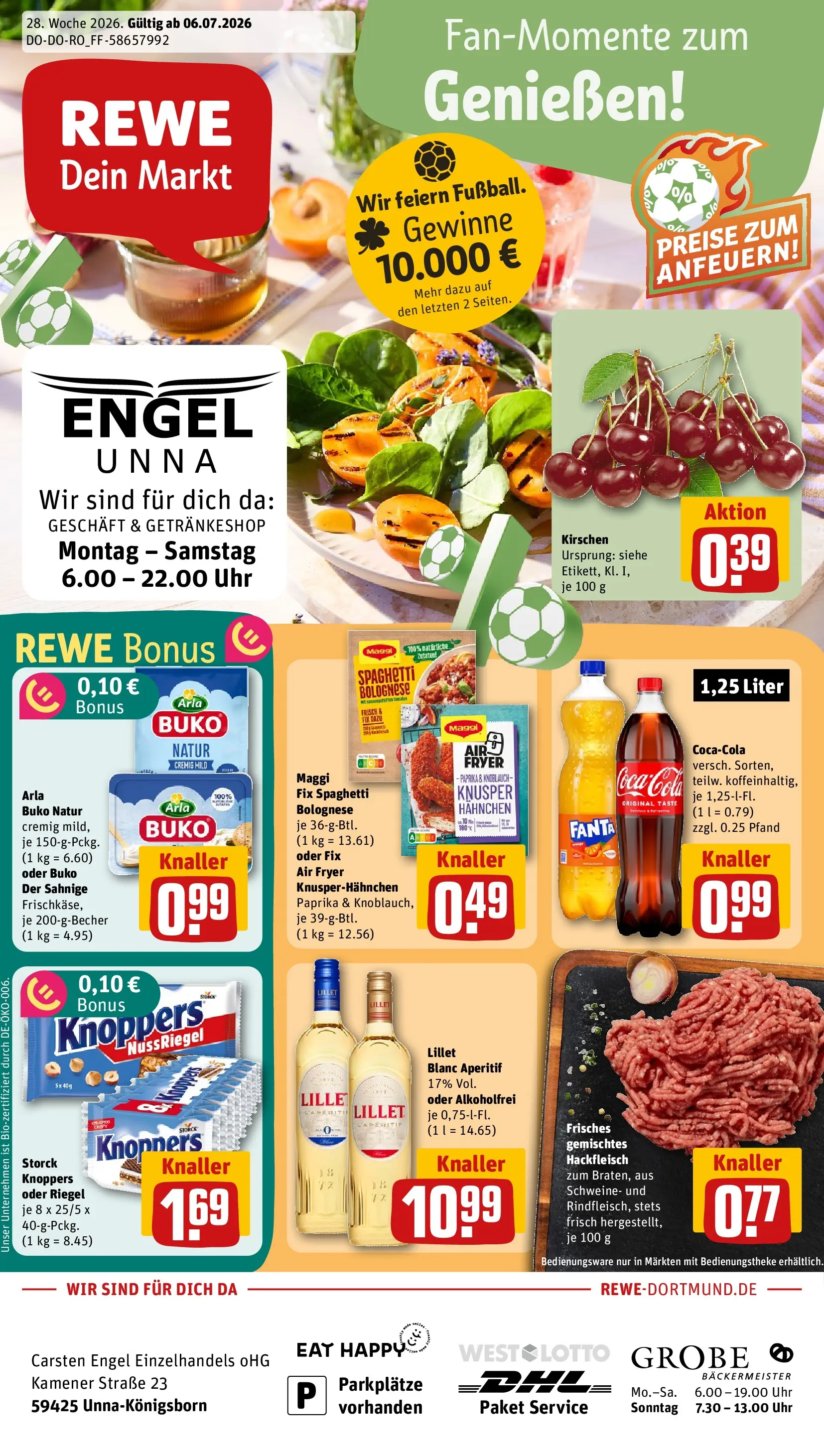 REWE Prospekt ab 05.07.2026 zum Blättern » Angebote | Seite: 1 | Produkte: Fanta, Paprika, Knoblauch, Knoppers