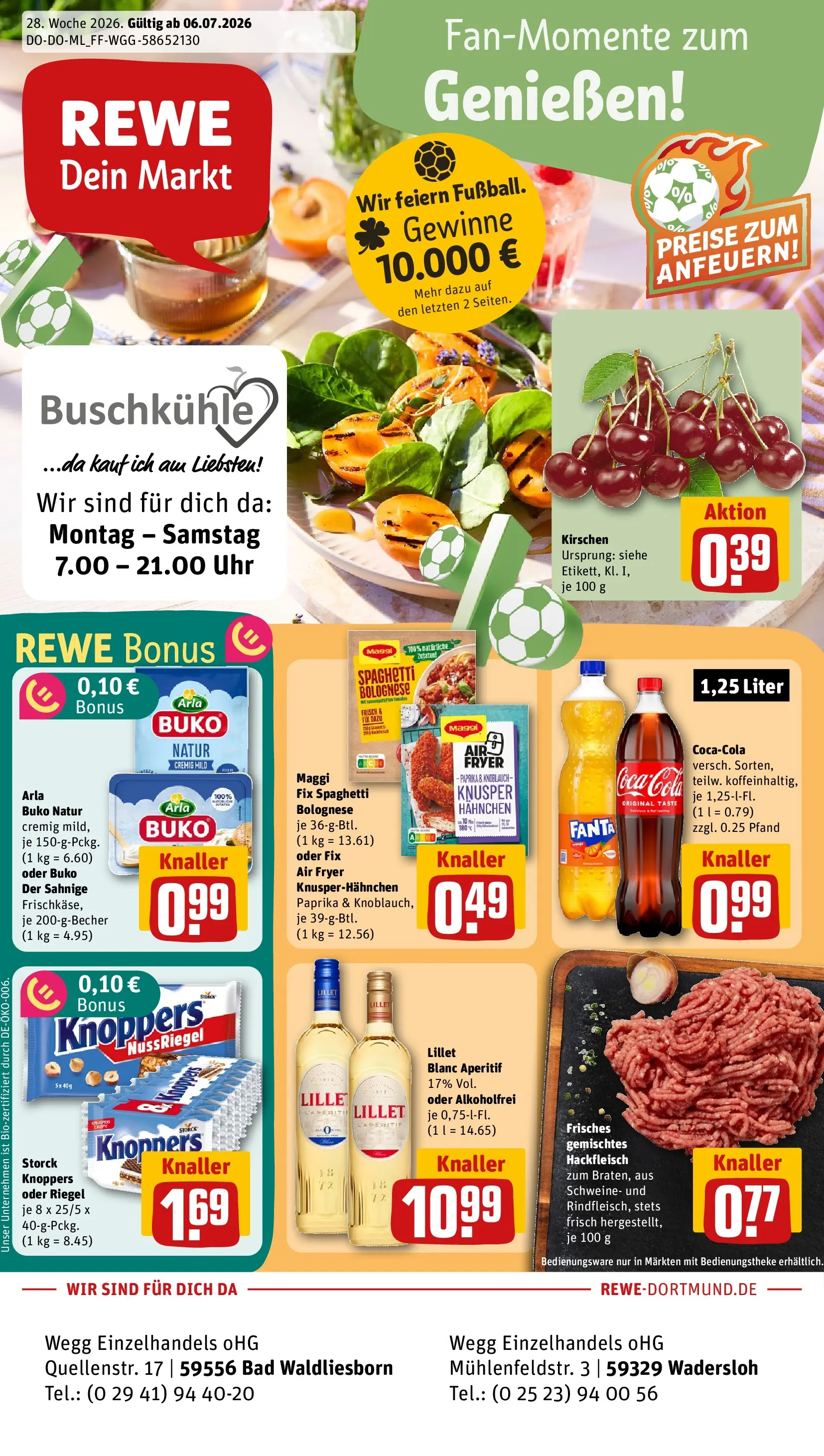REWE Prospekt ab 06.07.2026 zum Blättern » Angebote | Seite: 1 | Produkte: Maggi, Lillet, Paprika, Uhr