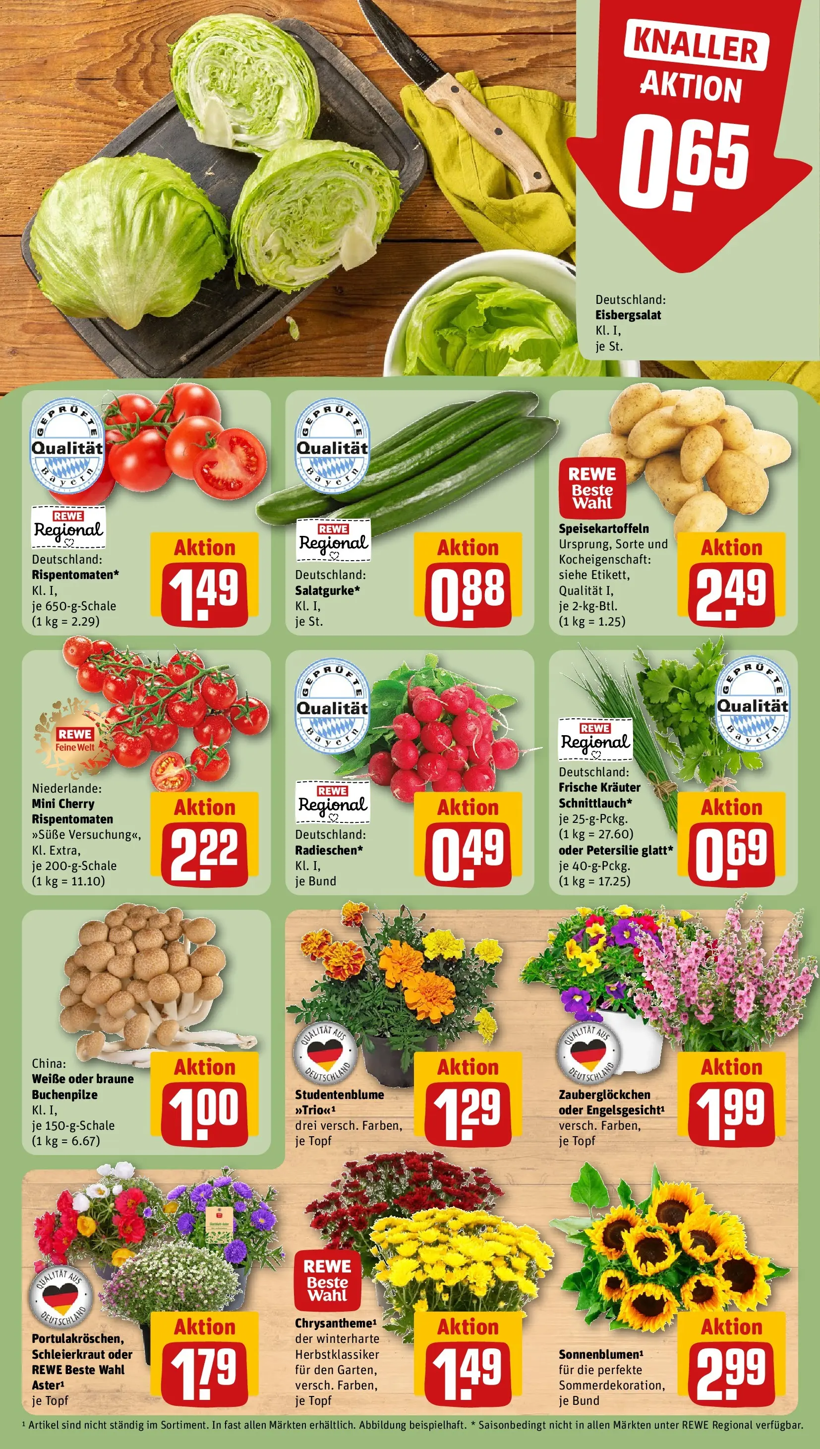 REWE Prospekt ab 06.07.2026 zum Blättern » Angebote | Seite: 5 | Produkte: Eisbergsalat, Petersilie