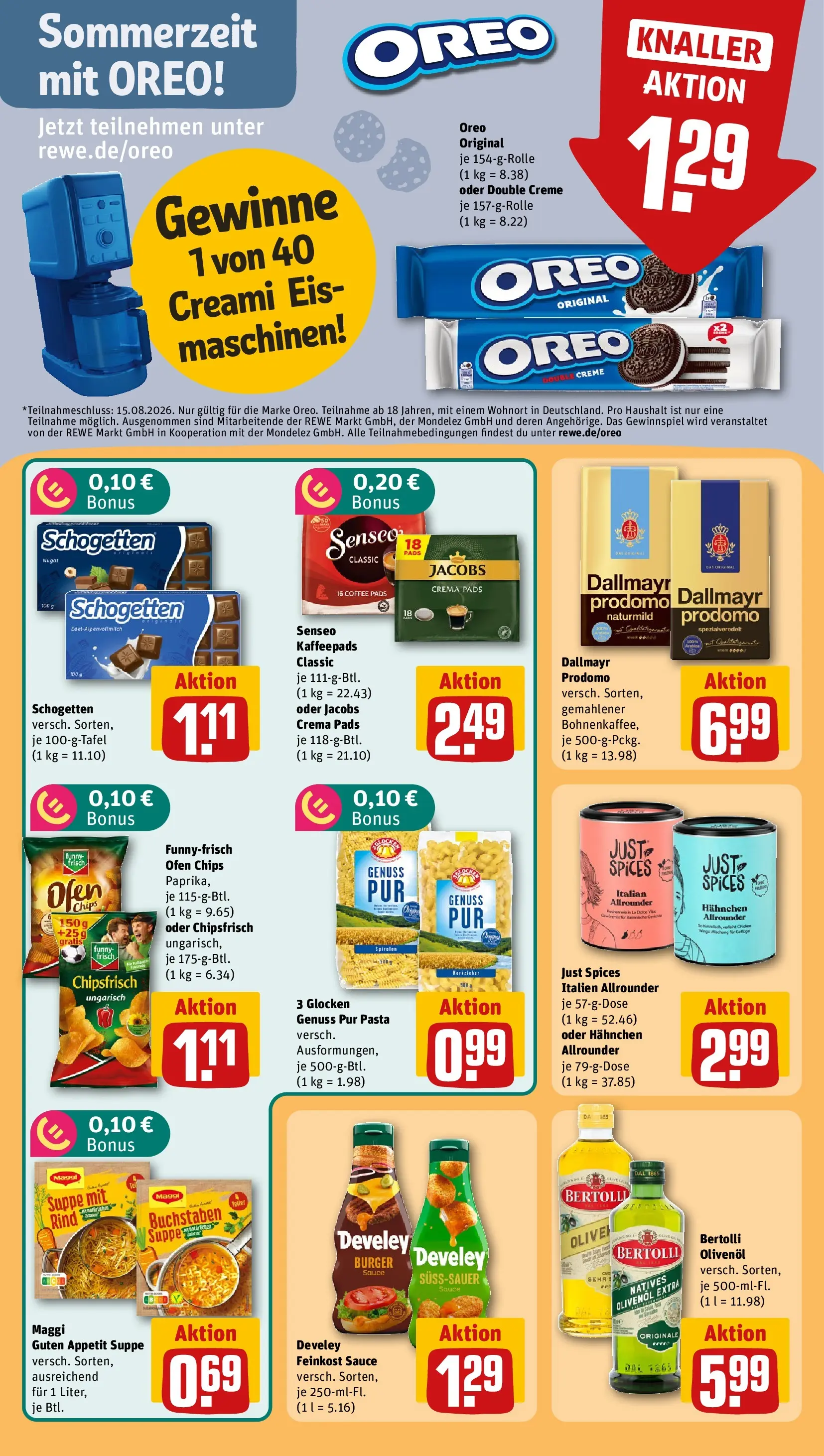 REWE Prospekt ab 06.07.2026 zum Blättern » Angebote | Seite: 10 | Produkte: Kaffeepads, Maggi, Burger, Pasta