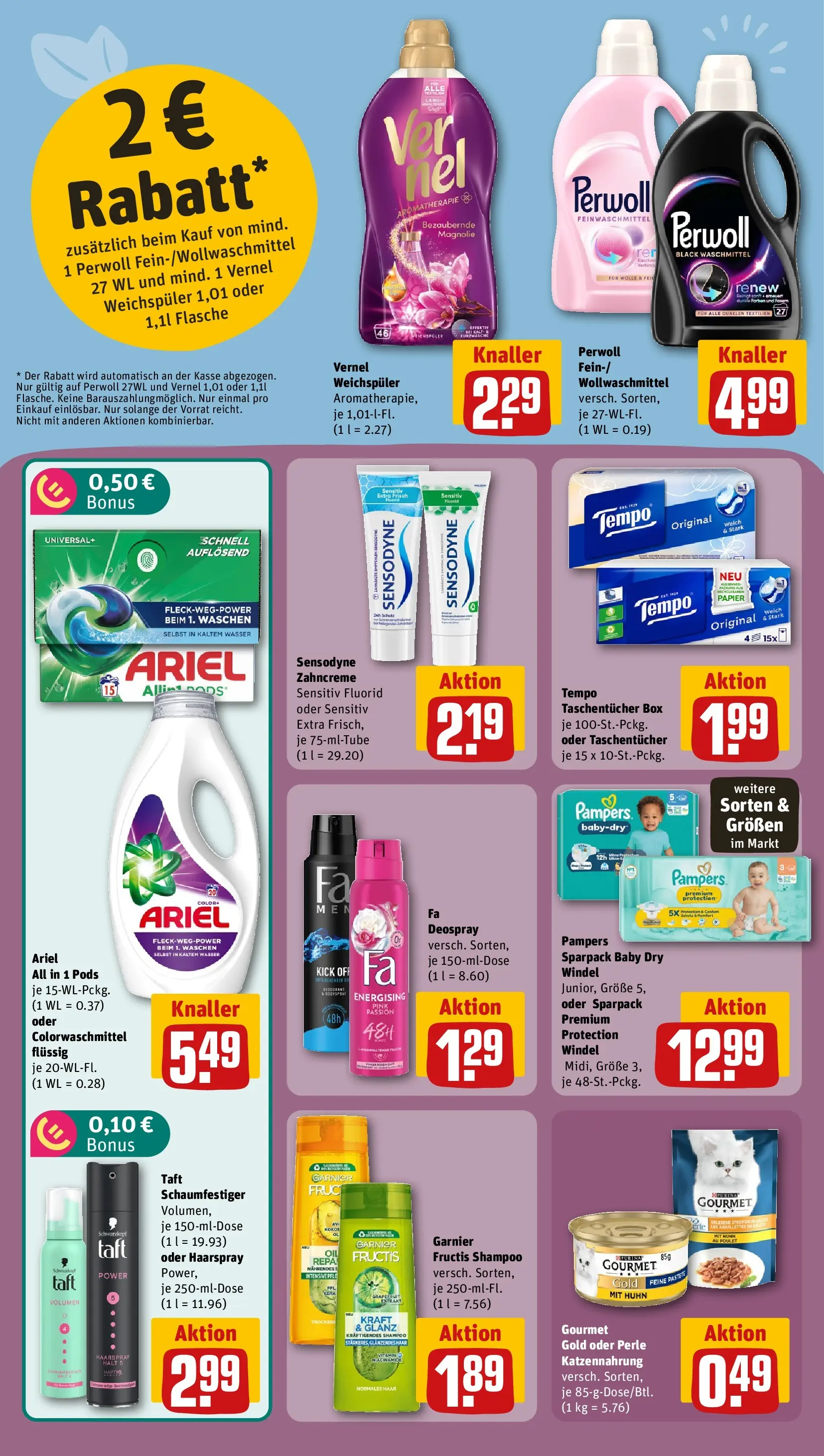 REWE Prospekt ab 06.07.2026 zum Blättern » Angebote | Seite: 12 | Produkte: Ariel, Perwoll, Weichspüler, Waschmittel