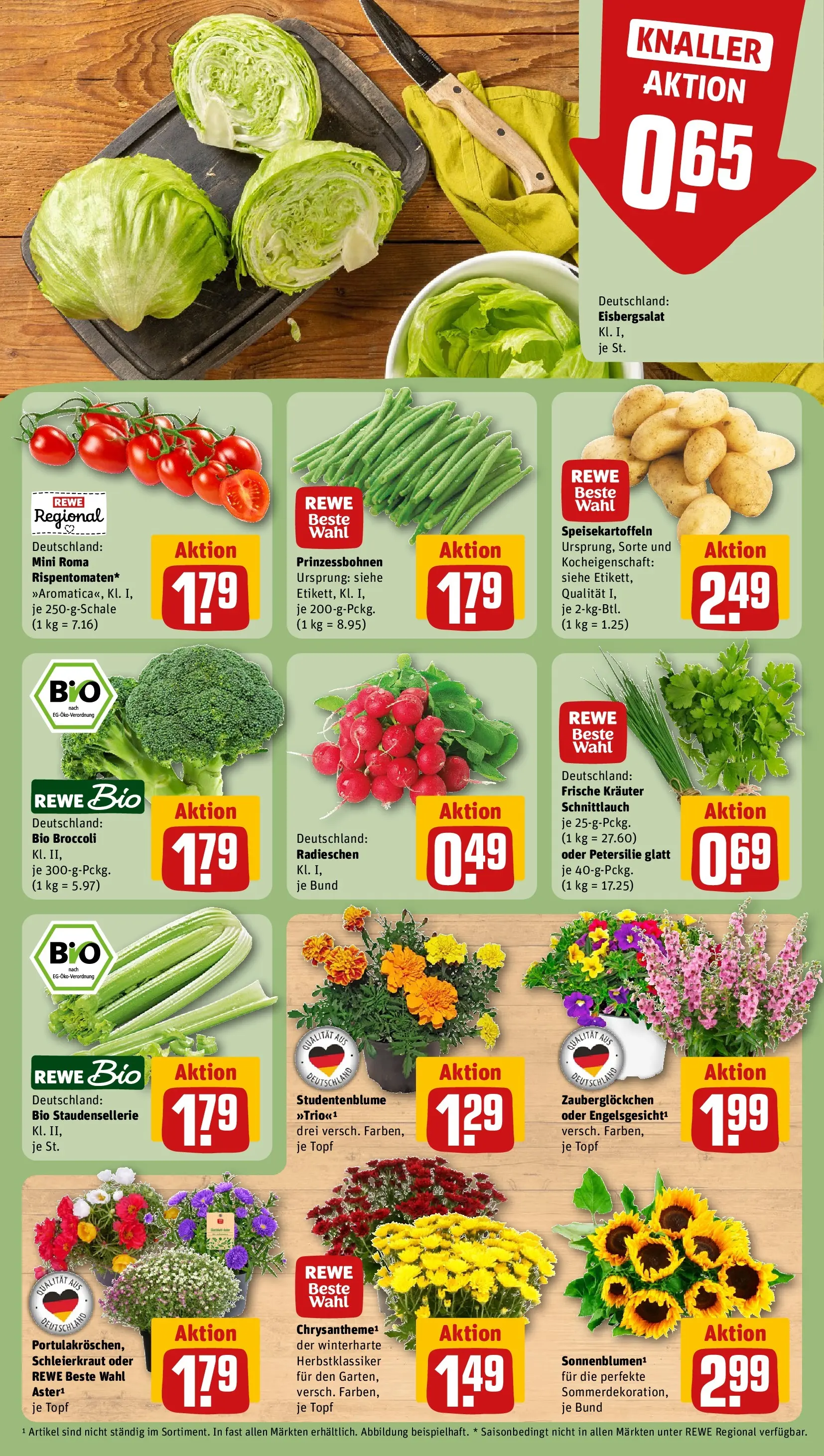 REWE Prospekt ab 06.07.2026 zum Blättern » Angebote | Seite: 5 | Produkte: Eisbergsalat, Petersilie