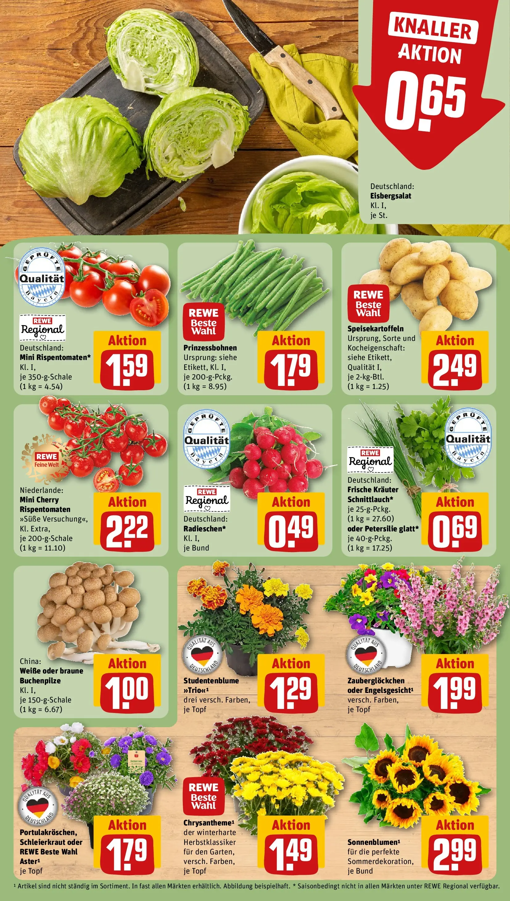 REWE Prospekt ab 06.07.2026 zum Blättern » Angebote | Seite: 5 | Produkte: Eisbergsalat, Petersilie