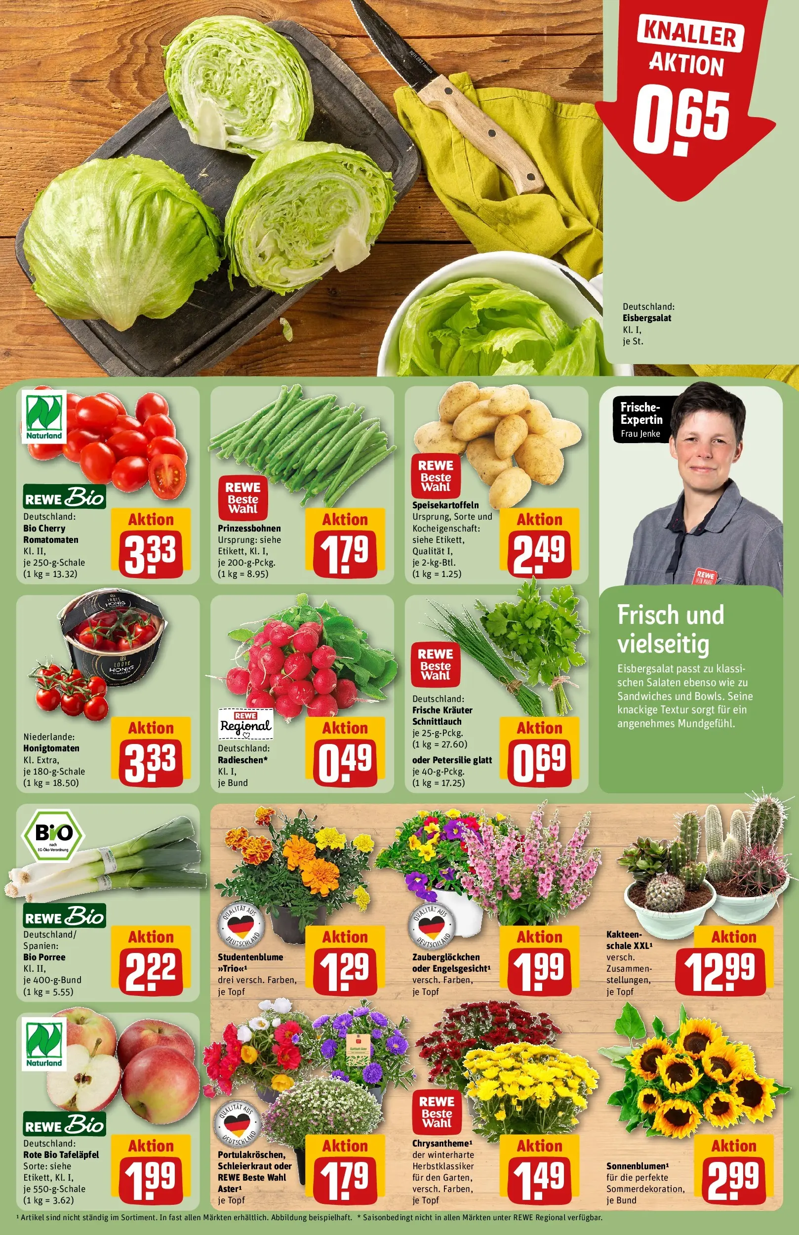 REWE Prospekt ab 06.07.2026 zum Blättern » Angebote | Seite: 7 | Produkte: Eisbergsalat, Kraut, Petersilie