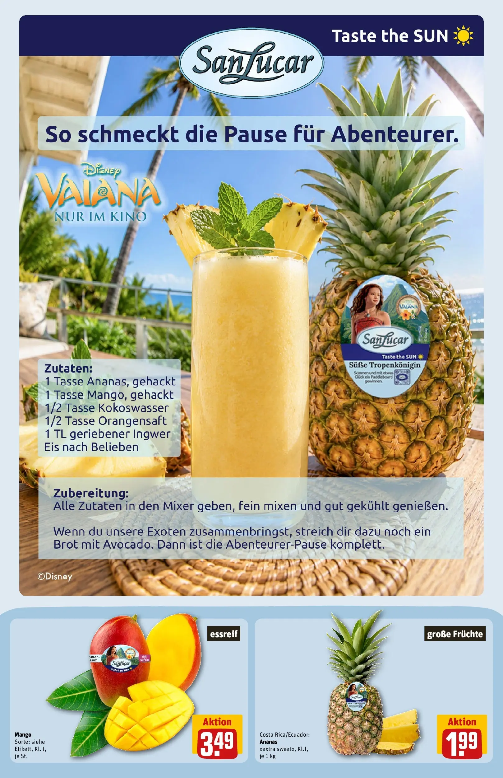 REWE Prospekt ab 06.07.2026 zum Blättern » Angebote | Seite: 9 | Produkte: Mixer, Ananas, Orangensaft, Brot