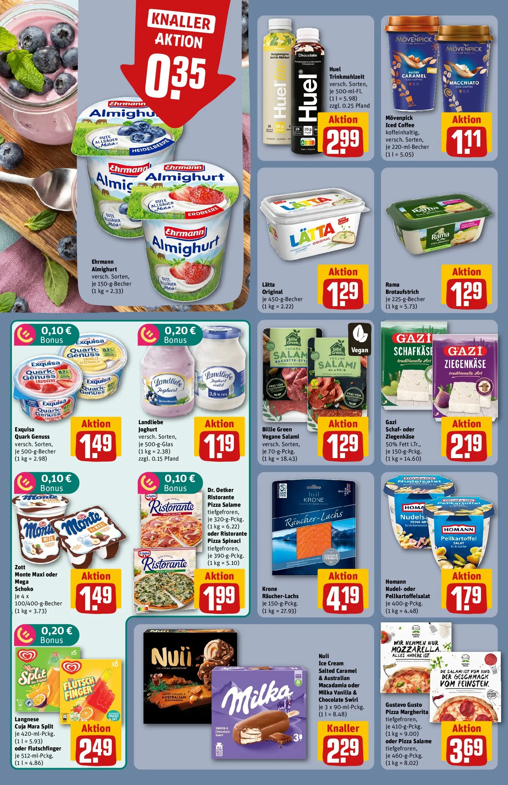 REWE Prospekt ab 06.07.2026 zum Blättern » Angebote | Seite: 18 | Produkte: Gustavo gusto, Langnese, Fisch, Räucherlachs