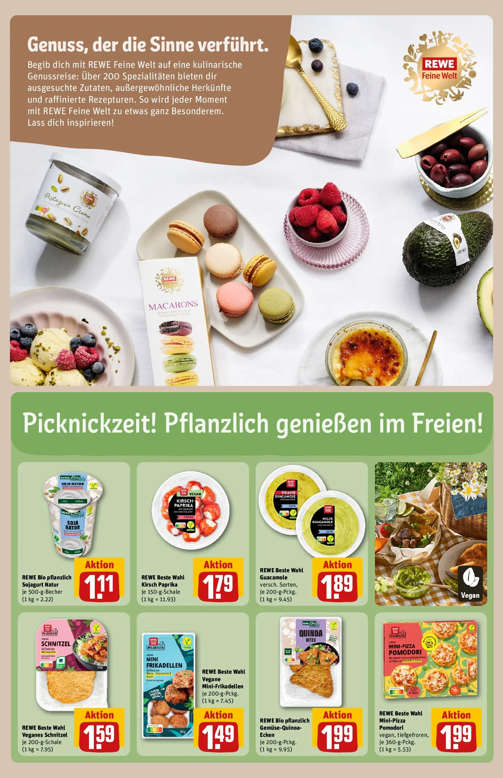 REWE Prospekt ab 06.07.2026 zum Blättern » Angebote | Seite: 19 | Produkte: Schnitzel, Pistazien, Creme, Paprika