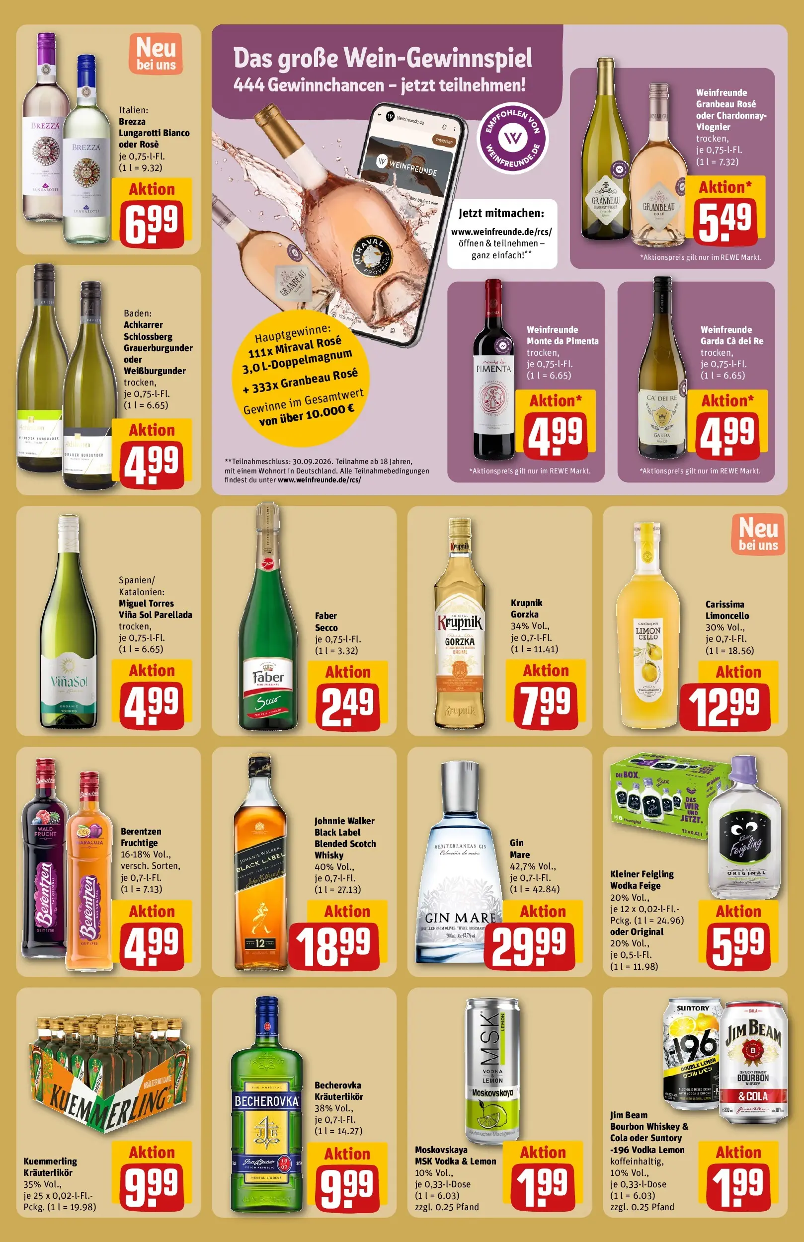 REWE Prospekt ab 06.07.2026 zum Blättern » Angebote | Seite: 21 | Produkte: Cola, Vodka, Whiskey, Johnnie walker