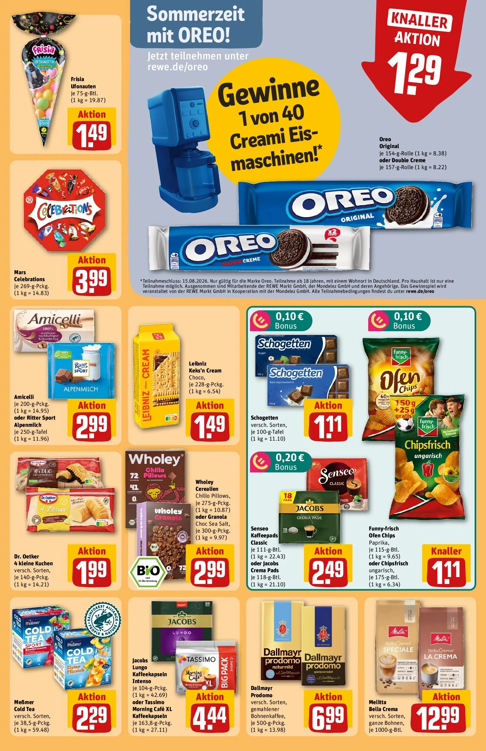 REWE Prospekt ab 06.07.2026 zum Blättern » Angebote | Seite: 23 | Produkte: Senseo, Dallmayr, Chips, Eis