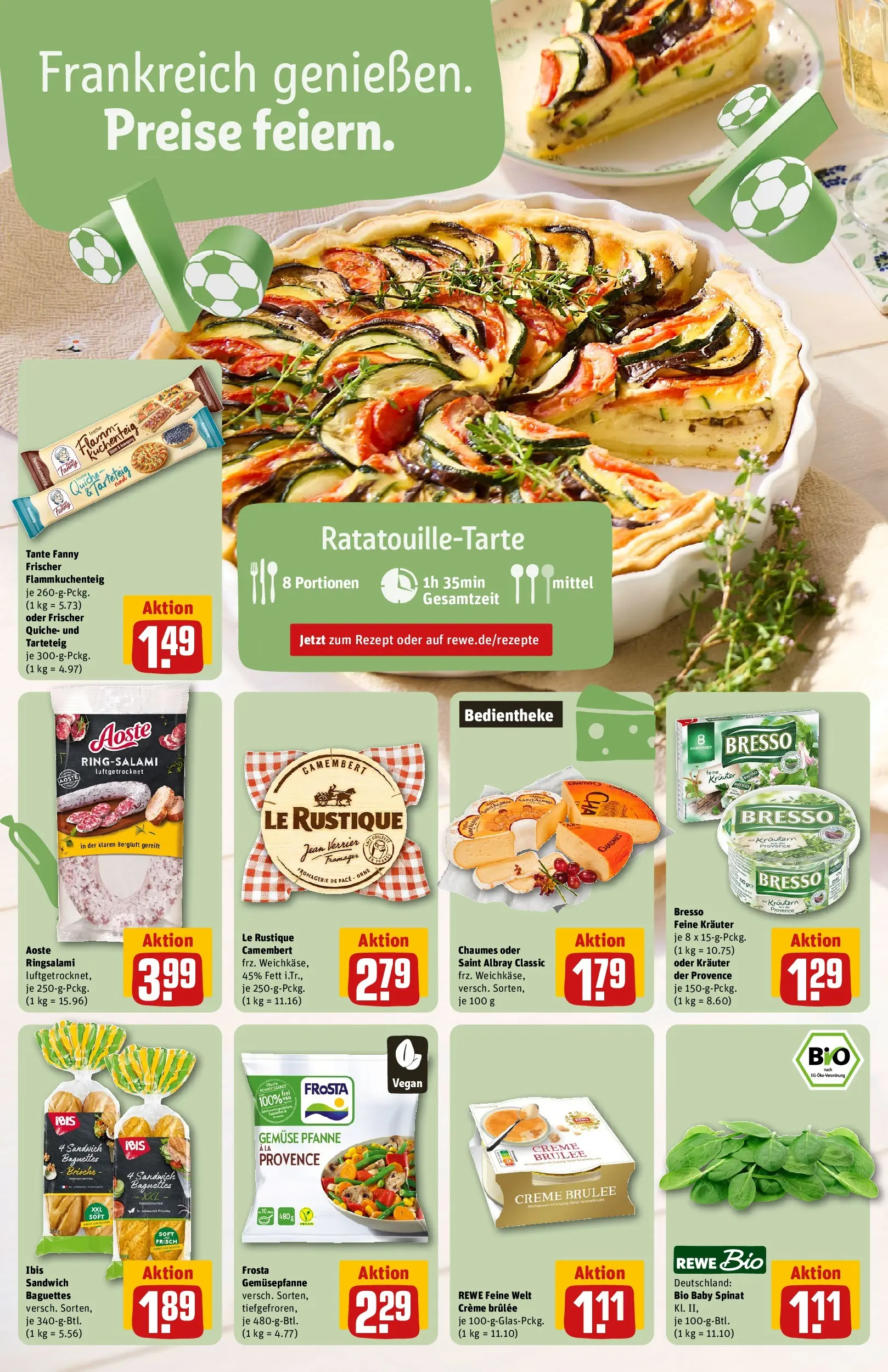 REWE Prospekt ab 06.07.2026 zum Blättern » Angebote | Seite: 6 | Produkte: Bresso, Creme, Frosta, Gemüse