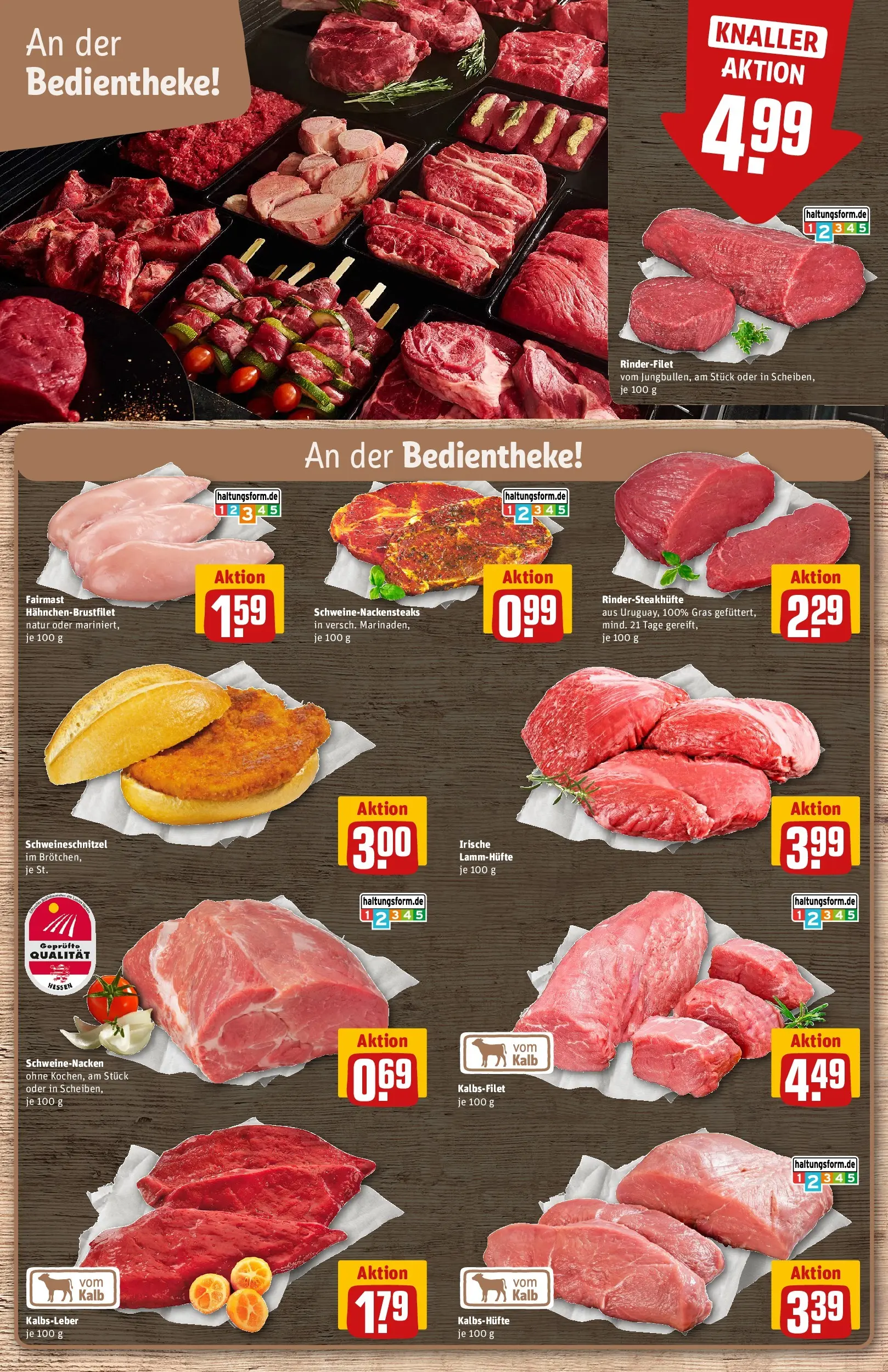 REWE Prospekt ab 06.07.2026 zum Blättern » Angebote | Seite: 10 | Produkte: Rinderfilet, Schweinenacken, Kalbsleber