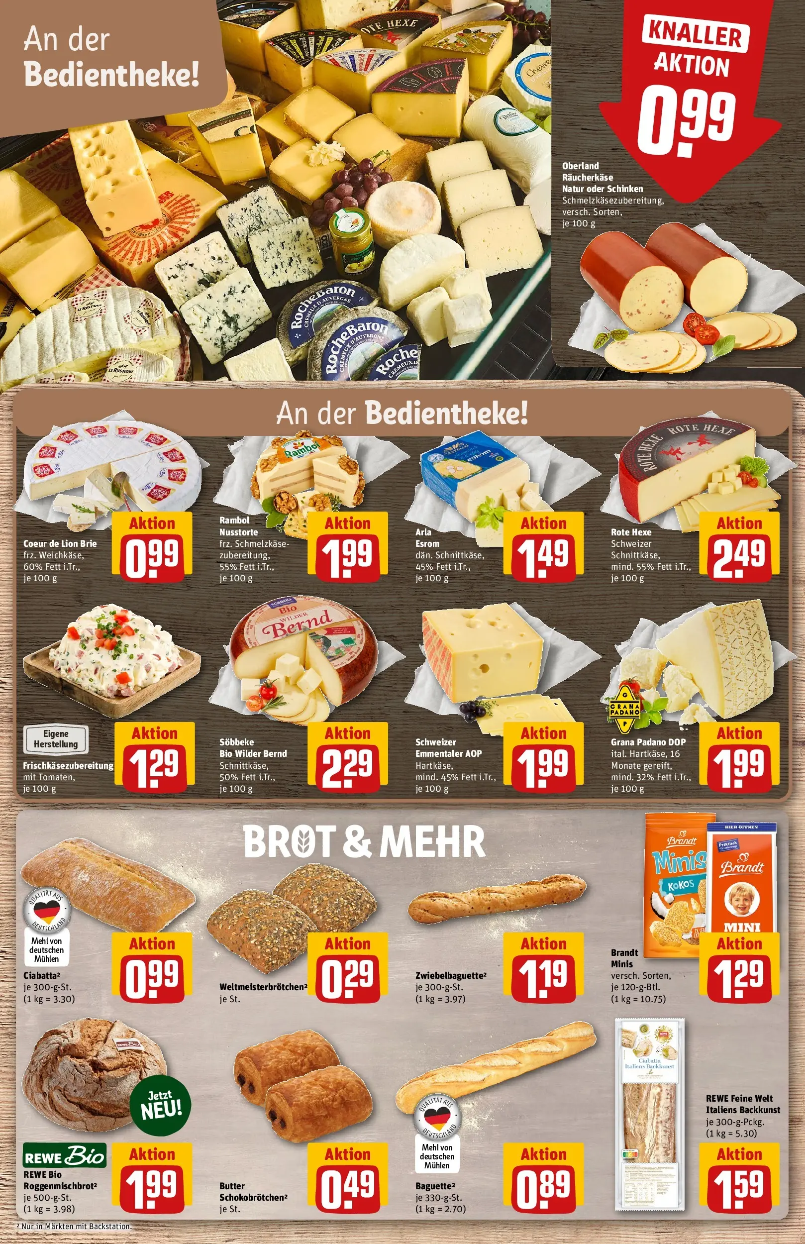 REWE Prospekt ab 06.07.2026 zum Blättern » Angebote | Seite: 13 | Produkte: Mehl, Butter, Brot, Schinken