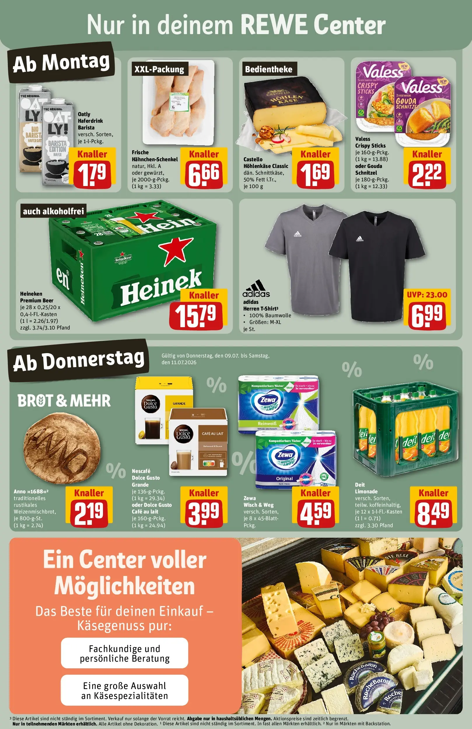 REWE Prospekt ab 06.07.2026 zum Blättern » Angebote | Seite: 3 | Produkte: Hahnchenschenkel, Zewa, Schnitzel, Dolce gusto