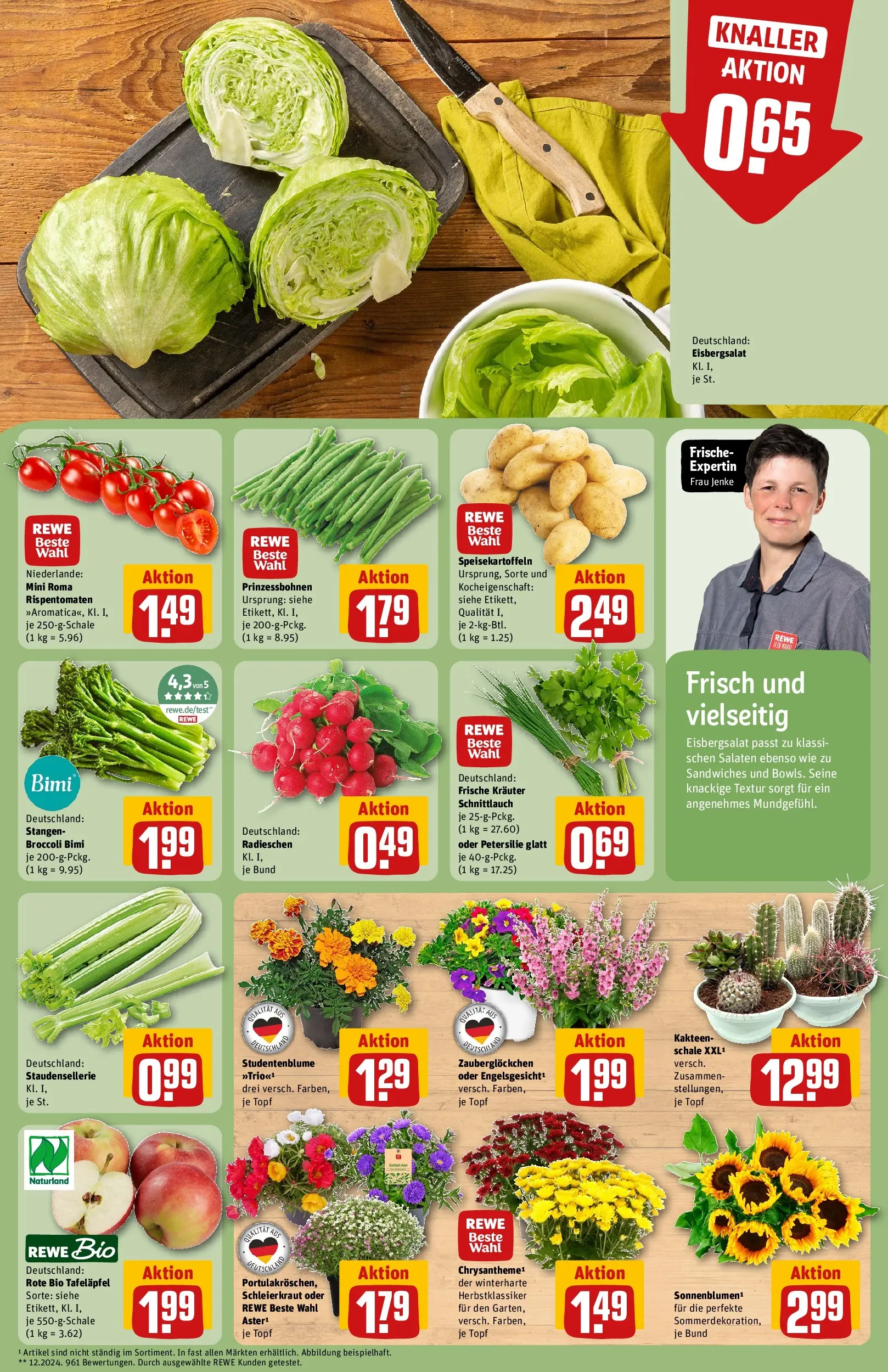 REWE Prospekt ab 06.07.2026 zum Blättern » Angebote | Seite: 7 | Produkte: Eisbergsalat, Petersilie