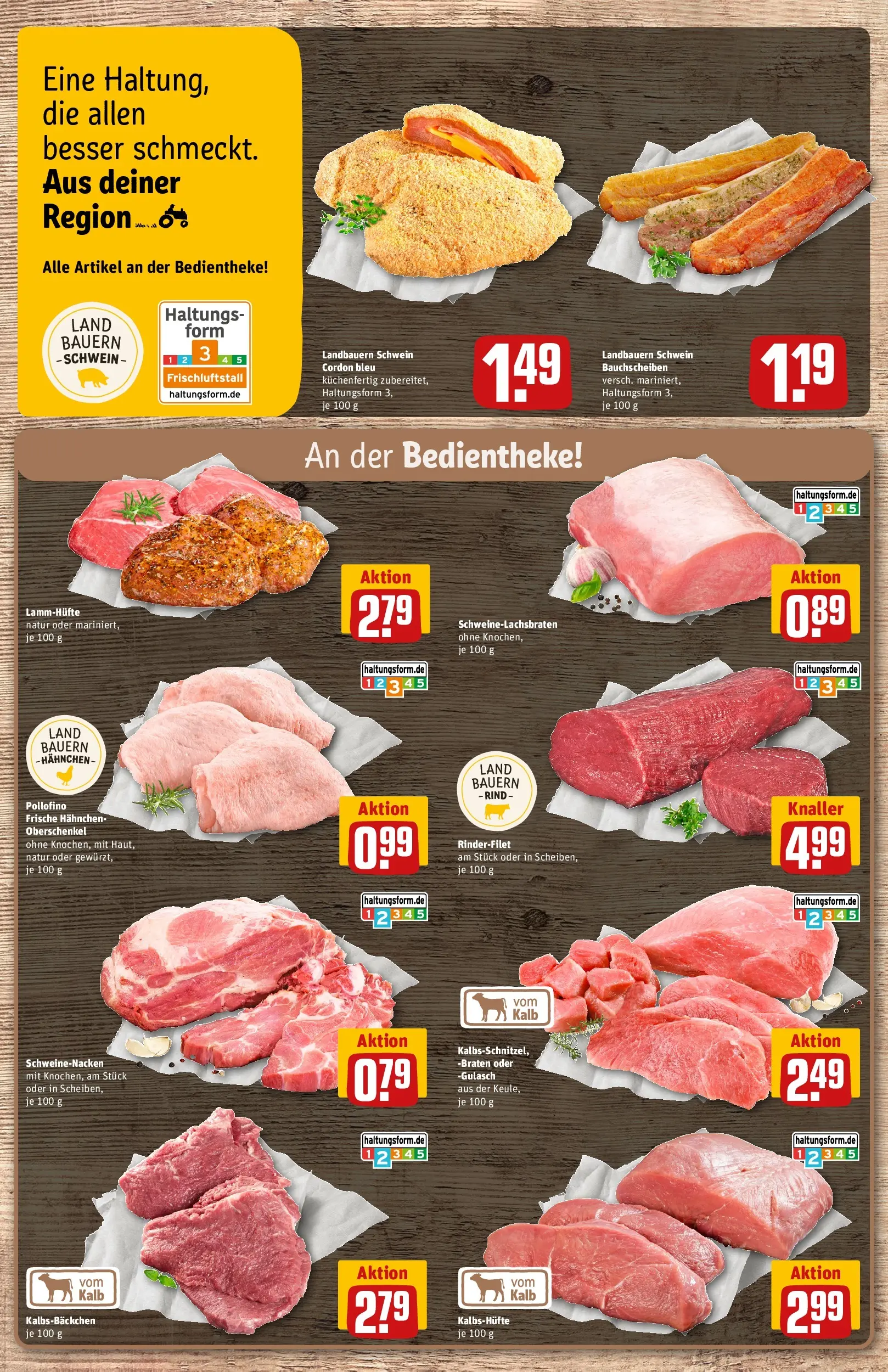 REWE Prospekt ab 06.07.2026 zum Blättern » Angebote | Seite: 10 | Produkte: Hahnchen, Rinderfilet, Schweinenacken