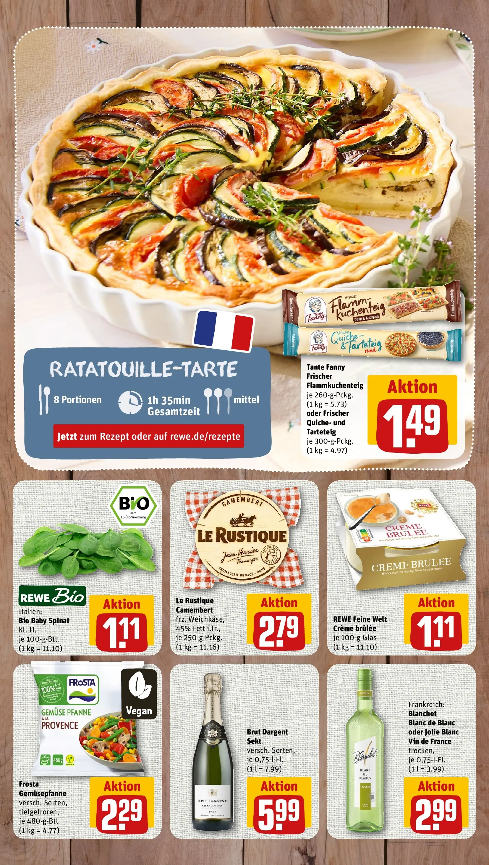 REWE Prospekt ab 06.07.2026 zum Blättern » Angebote | Seite: 2 | Produkte: Sekt, Creme, Creme brulee, Gemüse