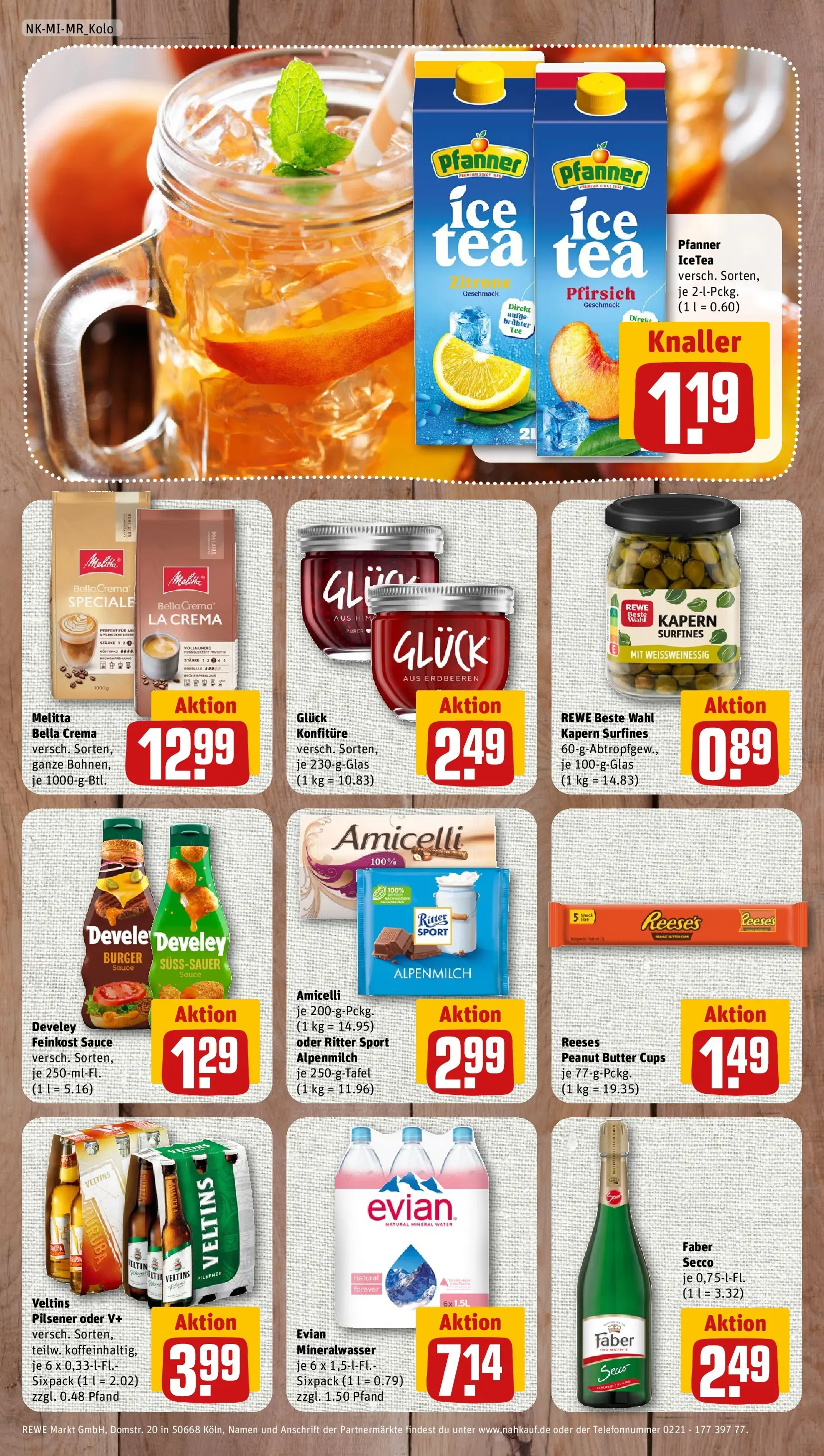 REWE Prospekt ab 06.07.2026 zum Blättern » Angebote | Seite: 8 | Produkte: Ritter sport, Burger, Mineralwasser, Veltins