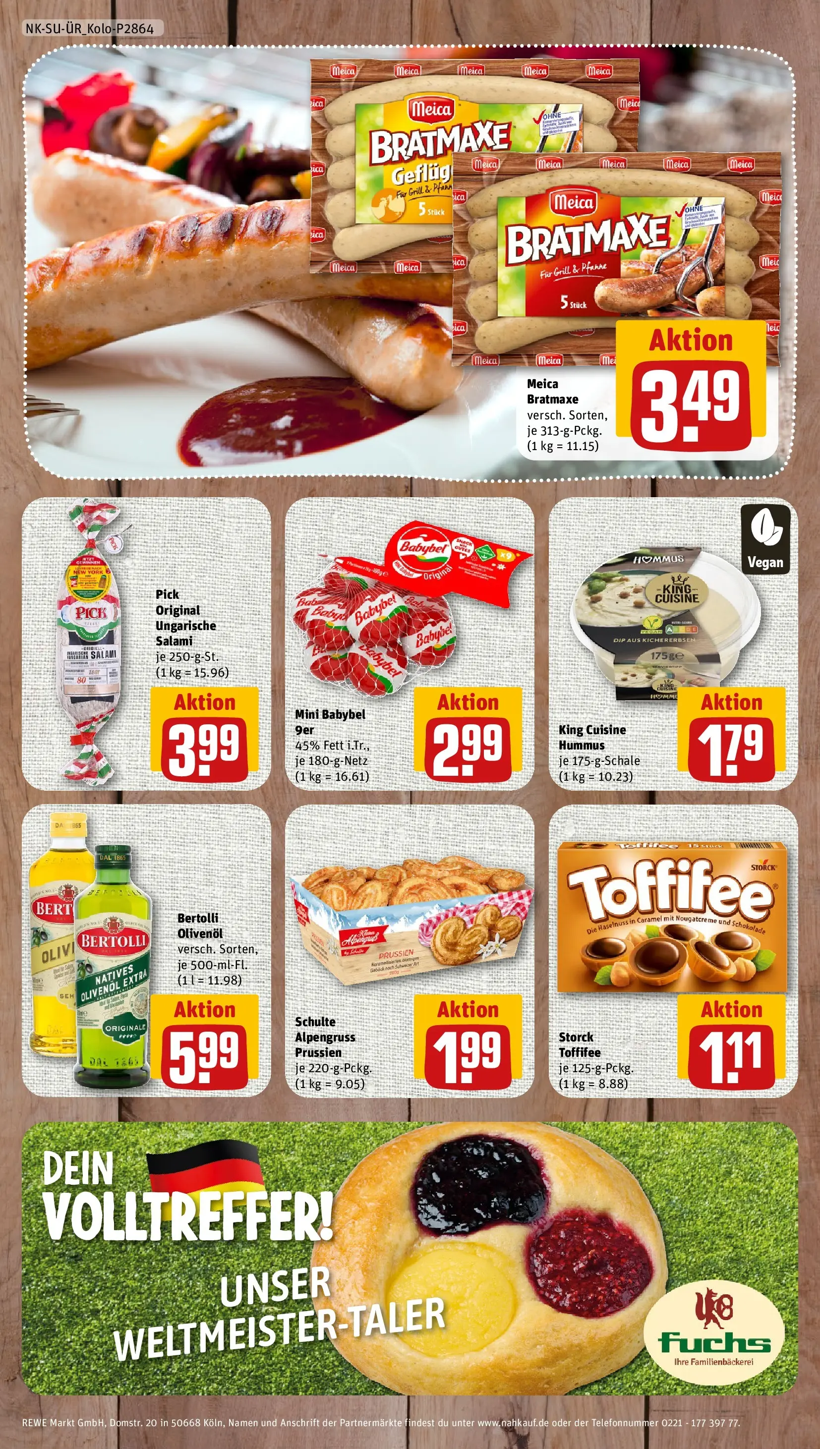 REWE Prospekt ab 06.07.2026 zum Blättern » Angebote | Seite: 8 | Produkte: Olivenol, Meica, Toffifee, Salami