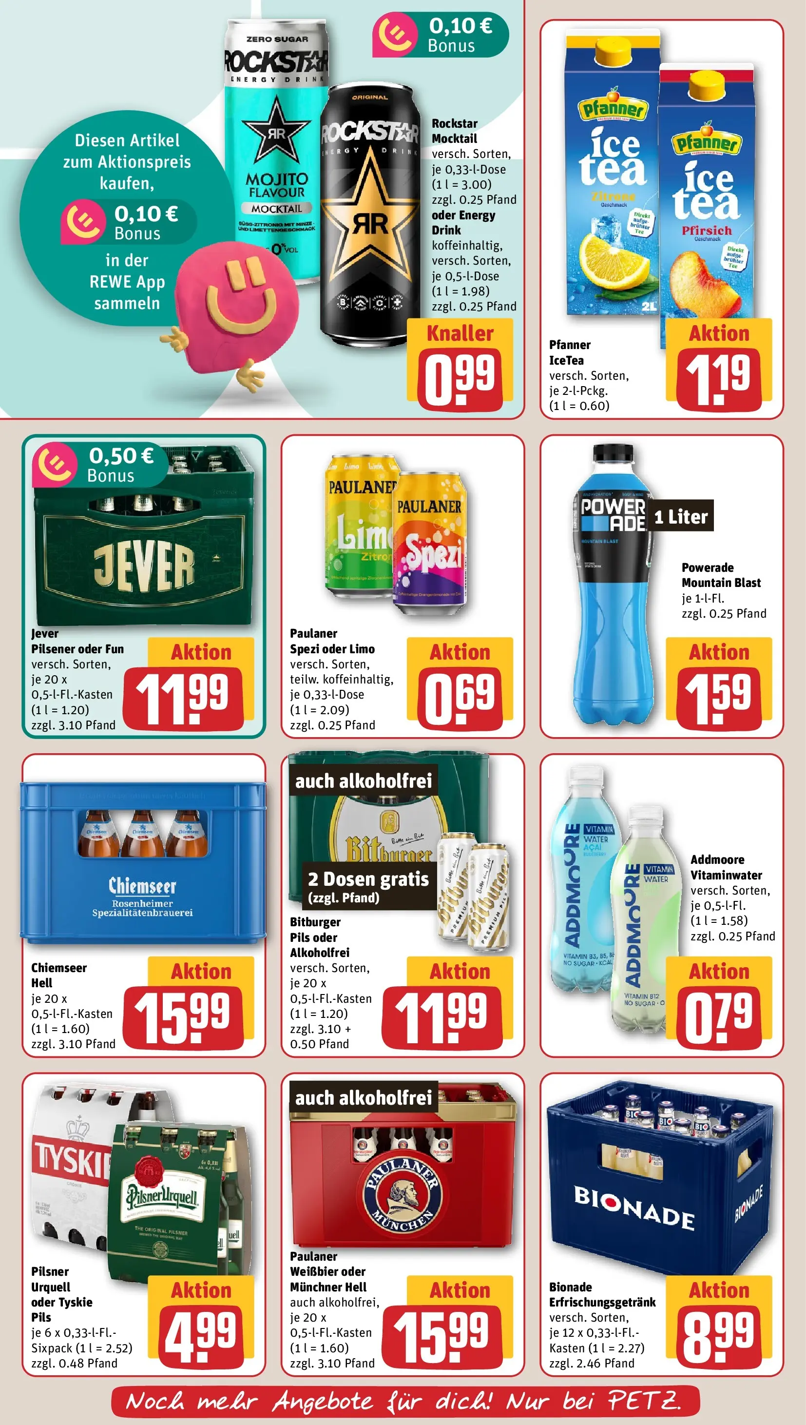 REWE Prospekt ab 06.07.2026 zum Blättern » Angebote | Seite: 20 | Produkte: Tyskie, Powerade, Jever, Paulaner