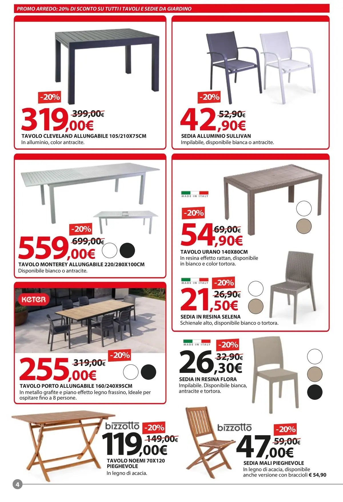 Nuovo Offerte volantino Kreo dal 01/07/2026 > offerte anteprima 🛍️ | Pagina: 4 | Prodotti: Braccioli, Alluminio, Tavolo, Sedia