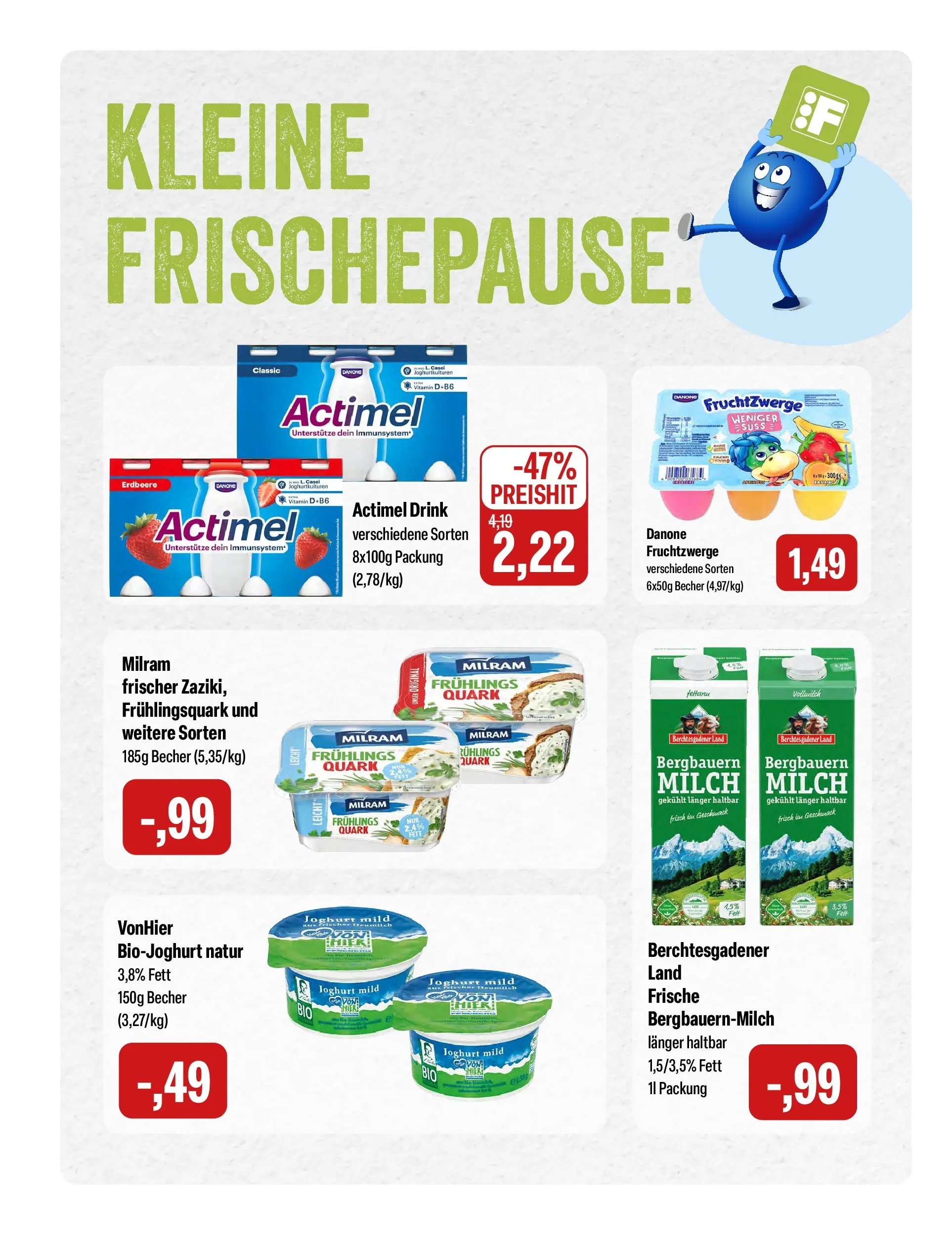 Feneberg Angebote (ab 08.07.2026) zum Blättern | Seite: 6 | Produkte: Actimel, Quark, Milch, Joghurt