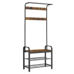 Garderobenst&auml;nder Vintage Braun, Schwarz, B: 72 cm