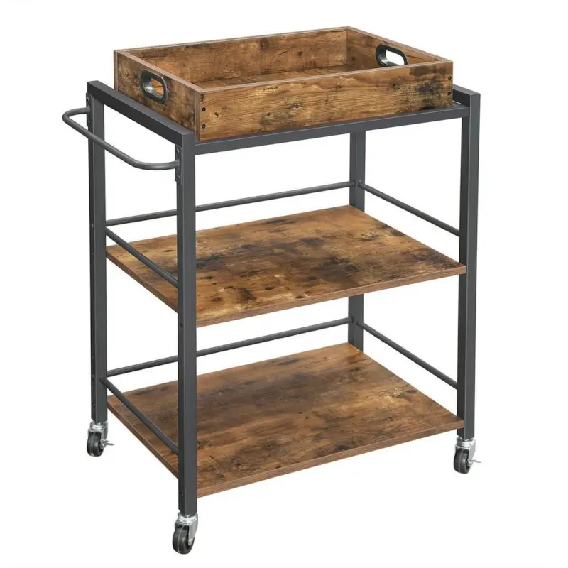 Allzweckwagen Vasagle Braun, Schwarz, B: 72 cm