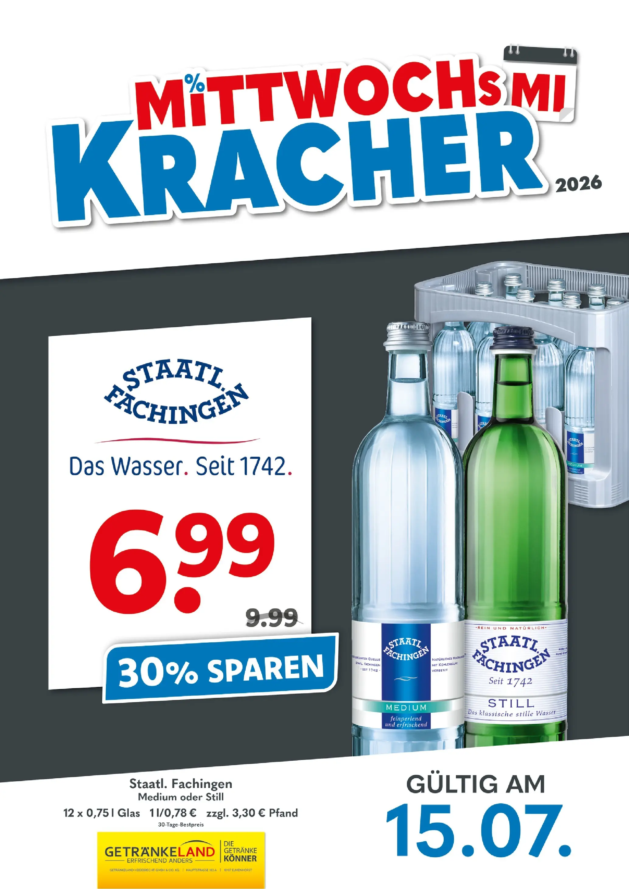 Getränkeland Getränkeangebote (ab 06.07.2026) zum Blättern | Seite: 3 | Produkte: Wasser
