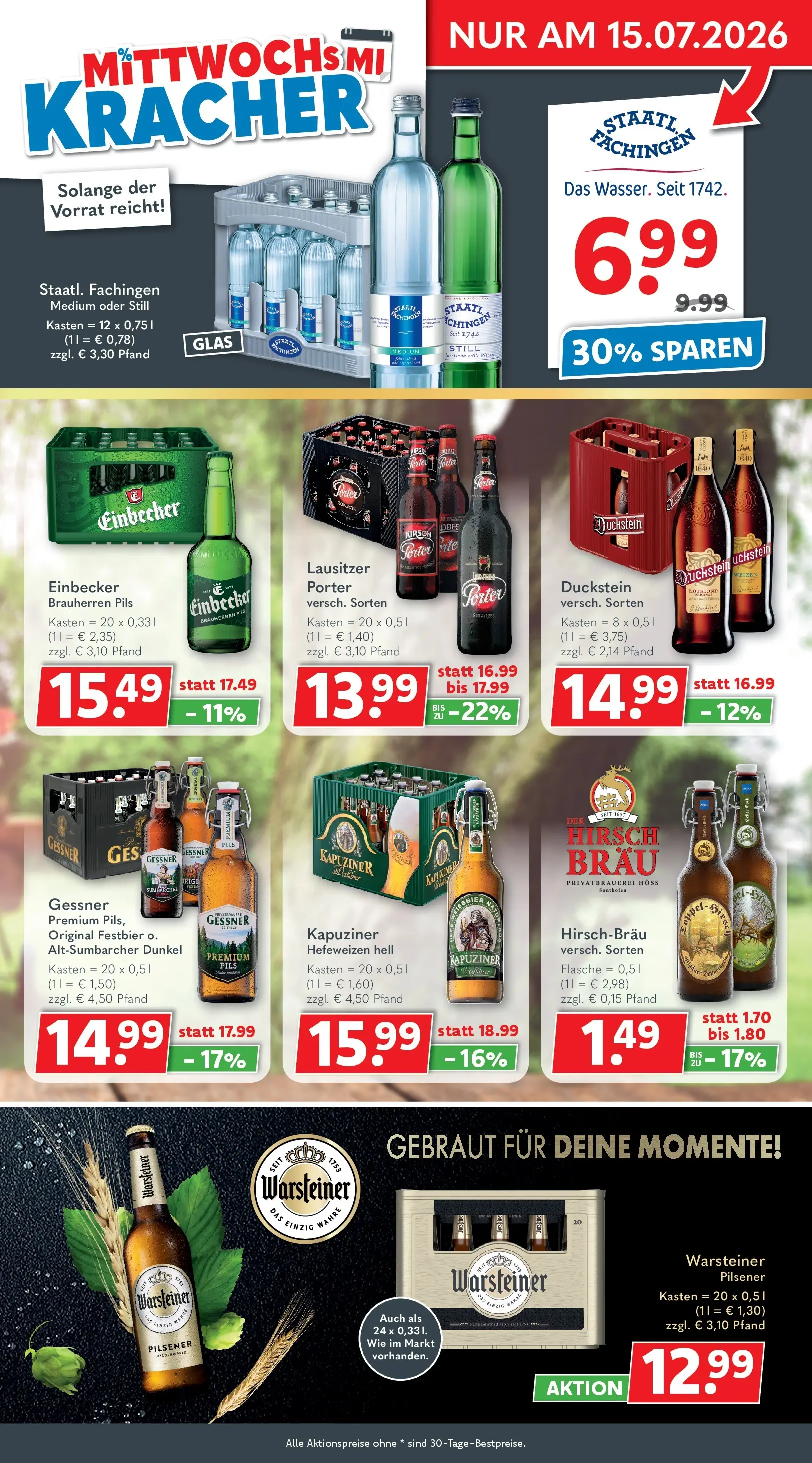 Getränkeland Prospekt Neustrelitz (ab 06.07.2026) zum Blättern | Seite: 3 | Produkte: Pils, Warsteiner