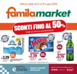 Famila Market Sconti fino al 50% - al 15.07.2026