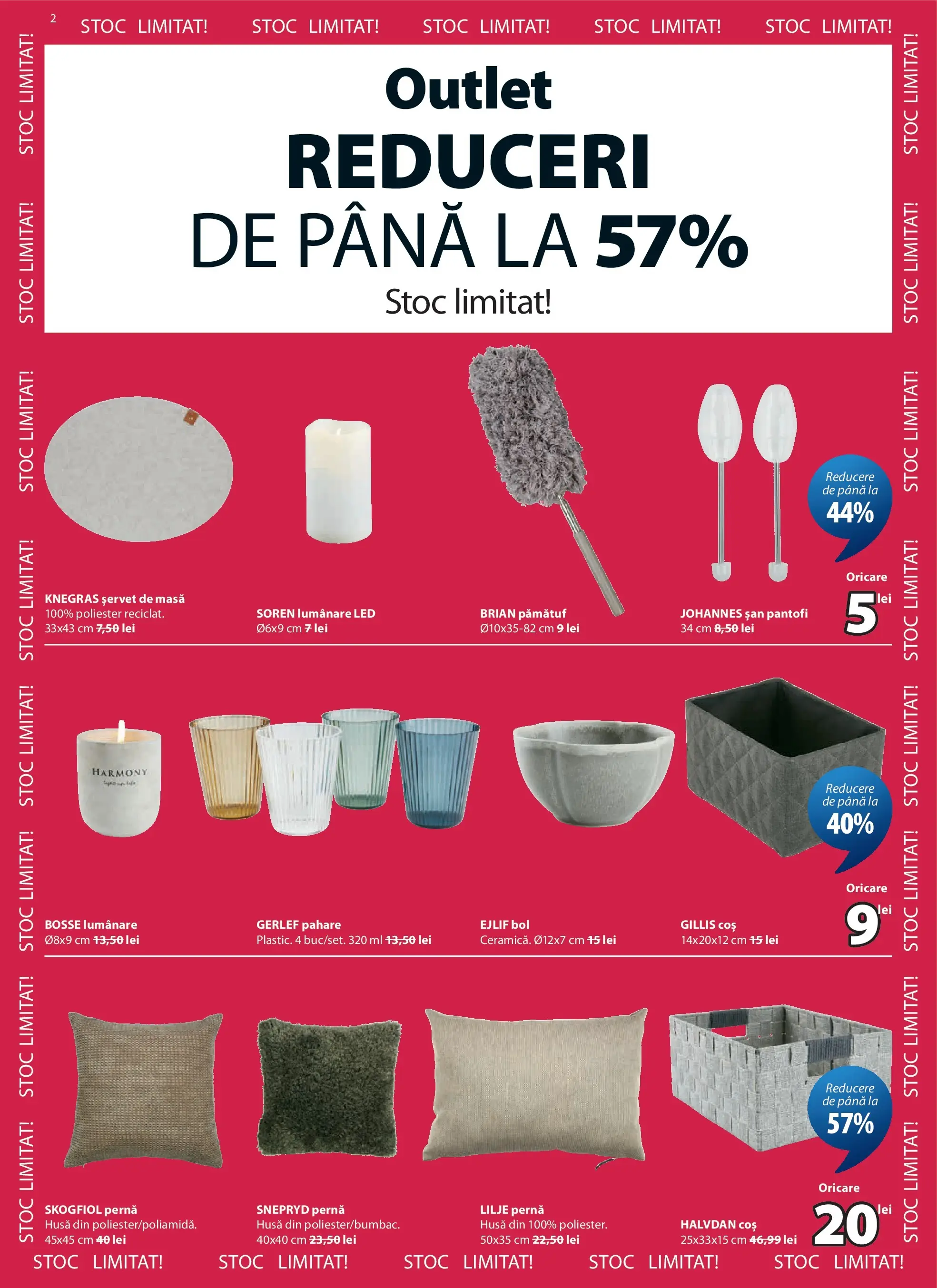 JYSK - Catalog JYSK până în data de 25.07.2026 - Oferta 01.07.2026 - 25.07.2026 | Pagină: 2 | Produse: Pahare, Coș, Masă, Lumânare