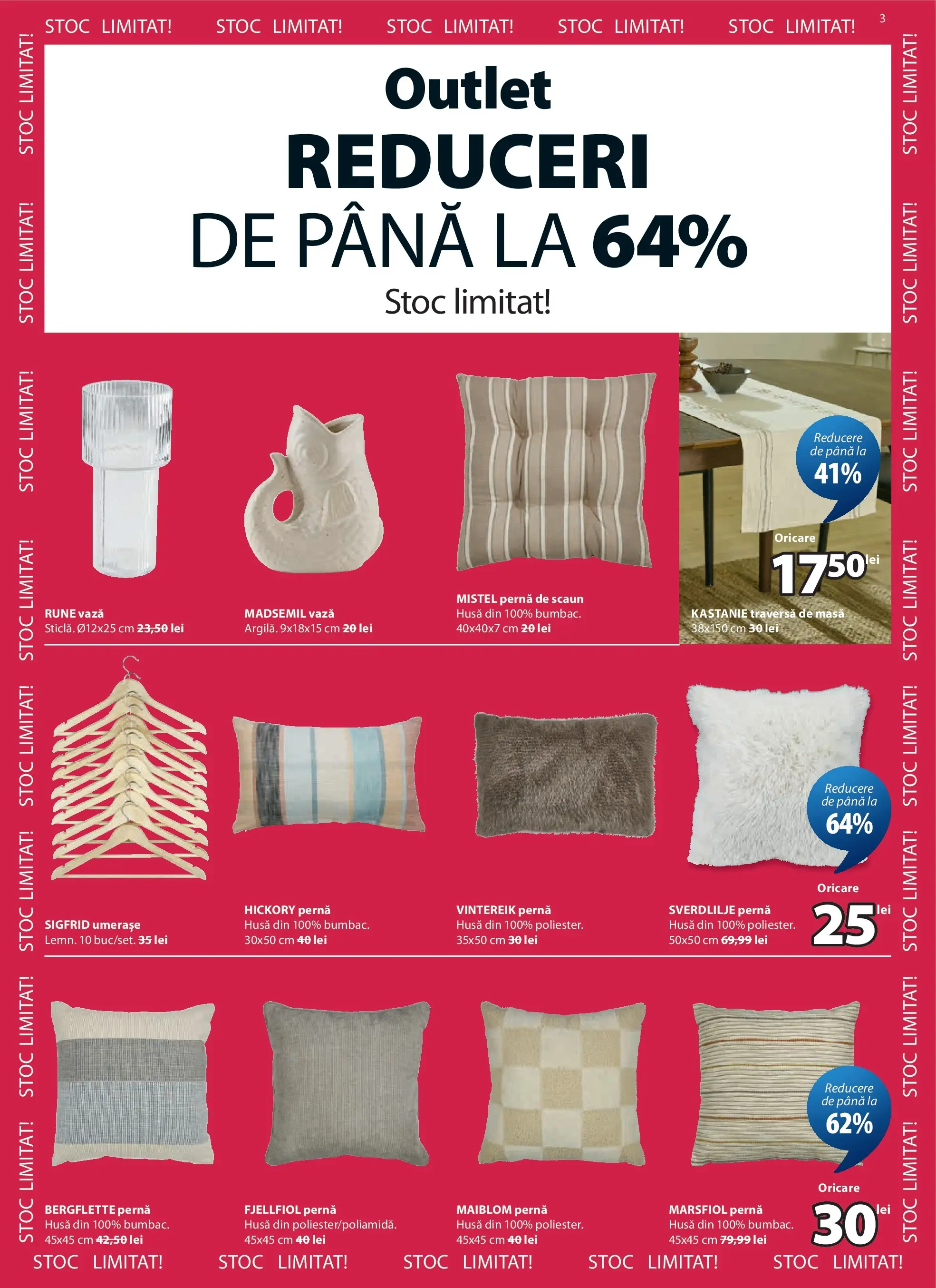 JYSK - Catalog JYSK până în data de 25.07.2026 - Oferta 01.07.2026 - 25.07.2026 | Pagină: 3 | Produse: Pernă, Masă, Scaun, Vază