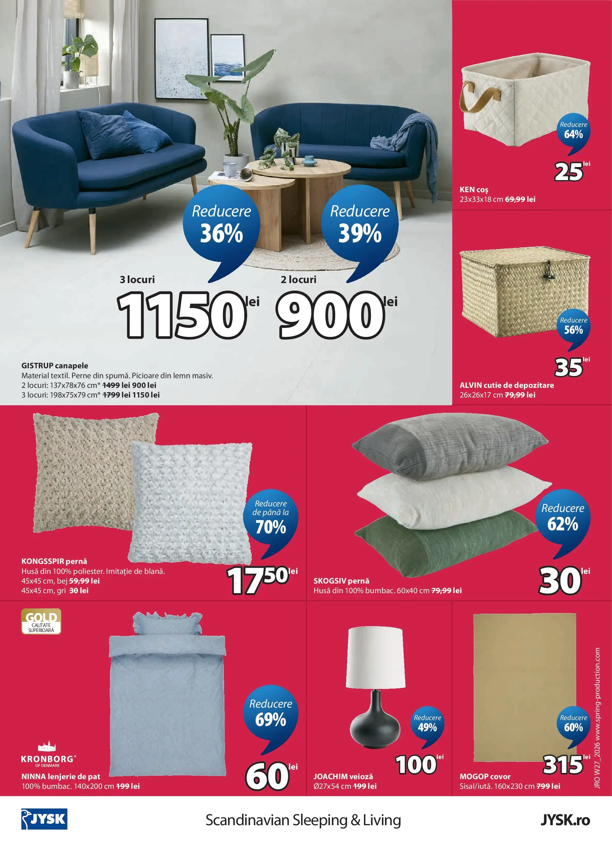 JYSK - Catalog JYSK până în data de 25.07.2026 - Oferta 01.07.2026 - 25.07.2026 | Pagină: 8 | Produse: Pat, Pernă, Covor, Veioză