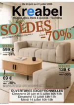 KREABEL SOLDES jusqu'&agrave; -70 % - au 21.07.2026