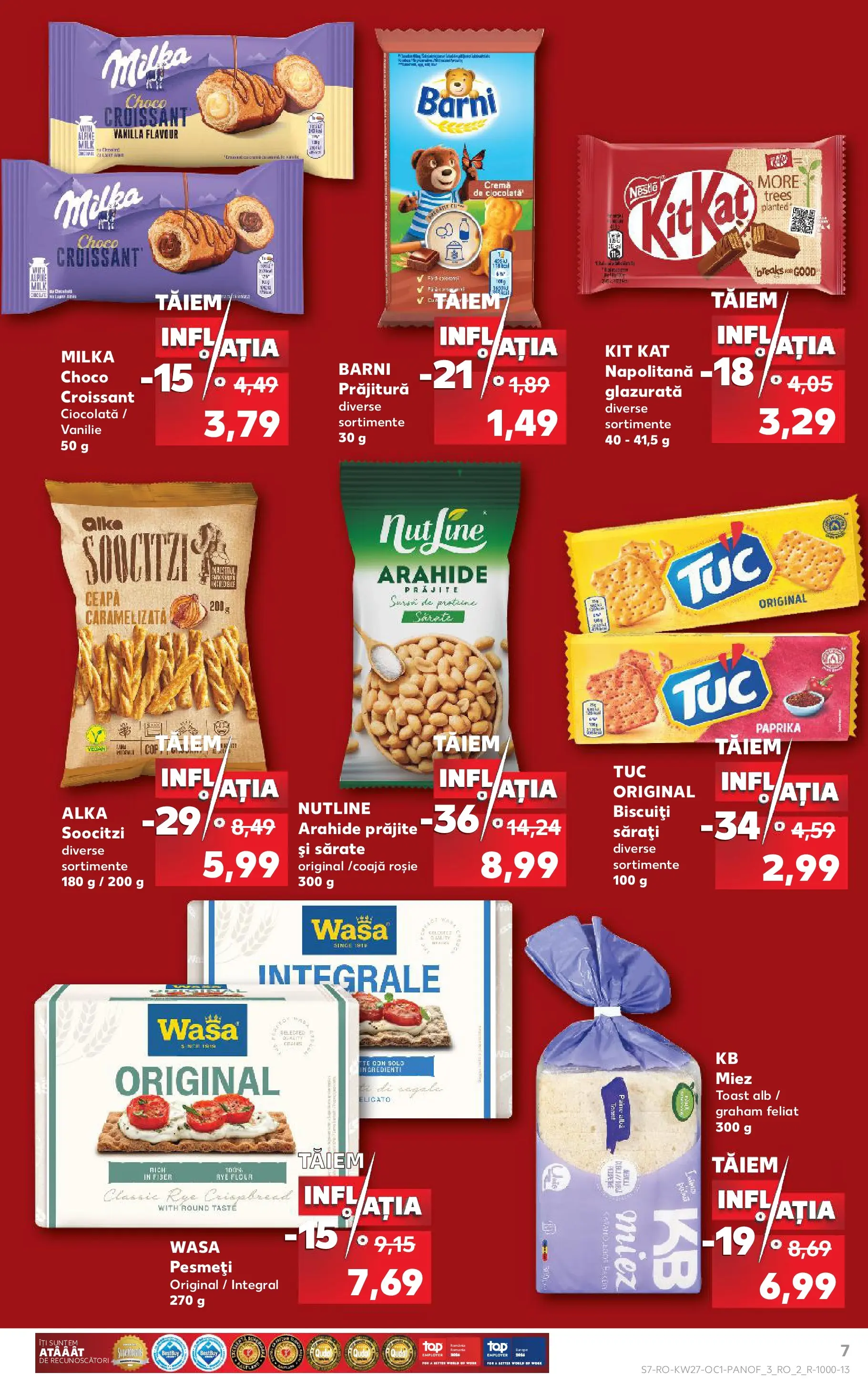 Kaufland Constanța 01.07.2026 - Revista si Oferta | Pagină: 7 | Produse: Prăjitură, Pâine, Ciocolată, Biscuiți