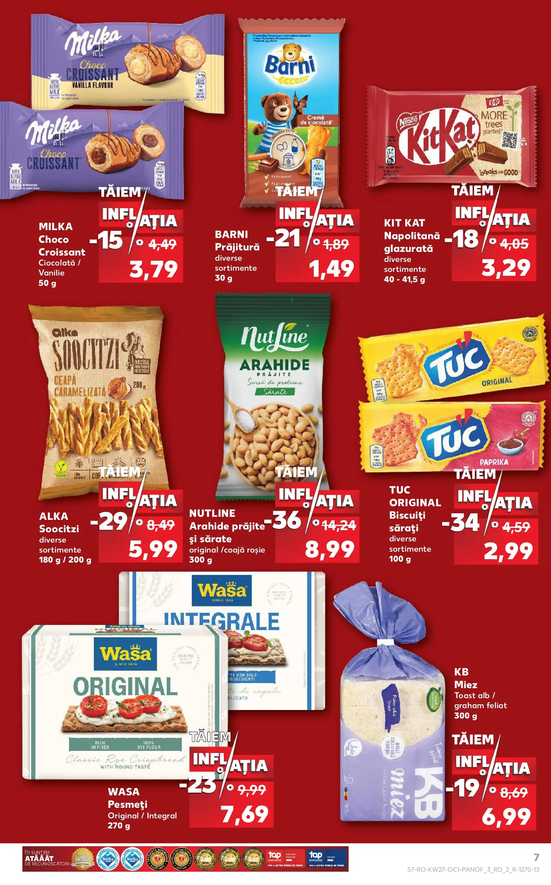 Kaufland Alba Iulia 01.07.2026 - Revista si Oferta | Pagină: 7 | Produse: Prăjitură, Arahide, Ciocolată, Biscuiți