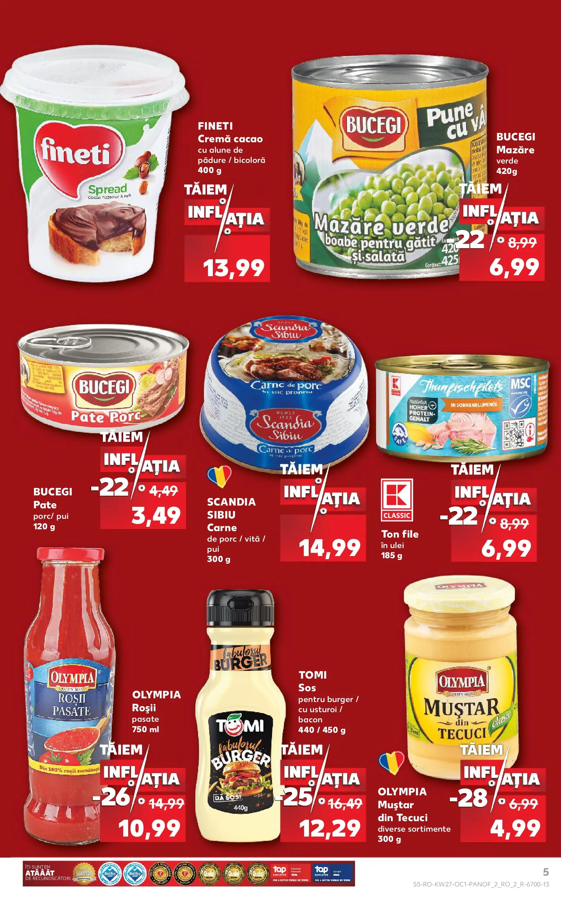 Kaufland Slatina 01.07.2026 - Revista si Oferta | Pagină: 5 | Produse: Hacıyatmaz Kedi Oyuncağı, Pate, Cremă, Suc