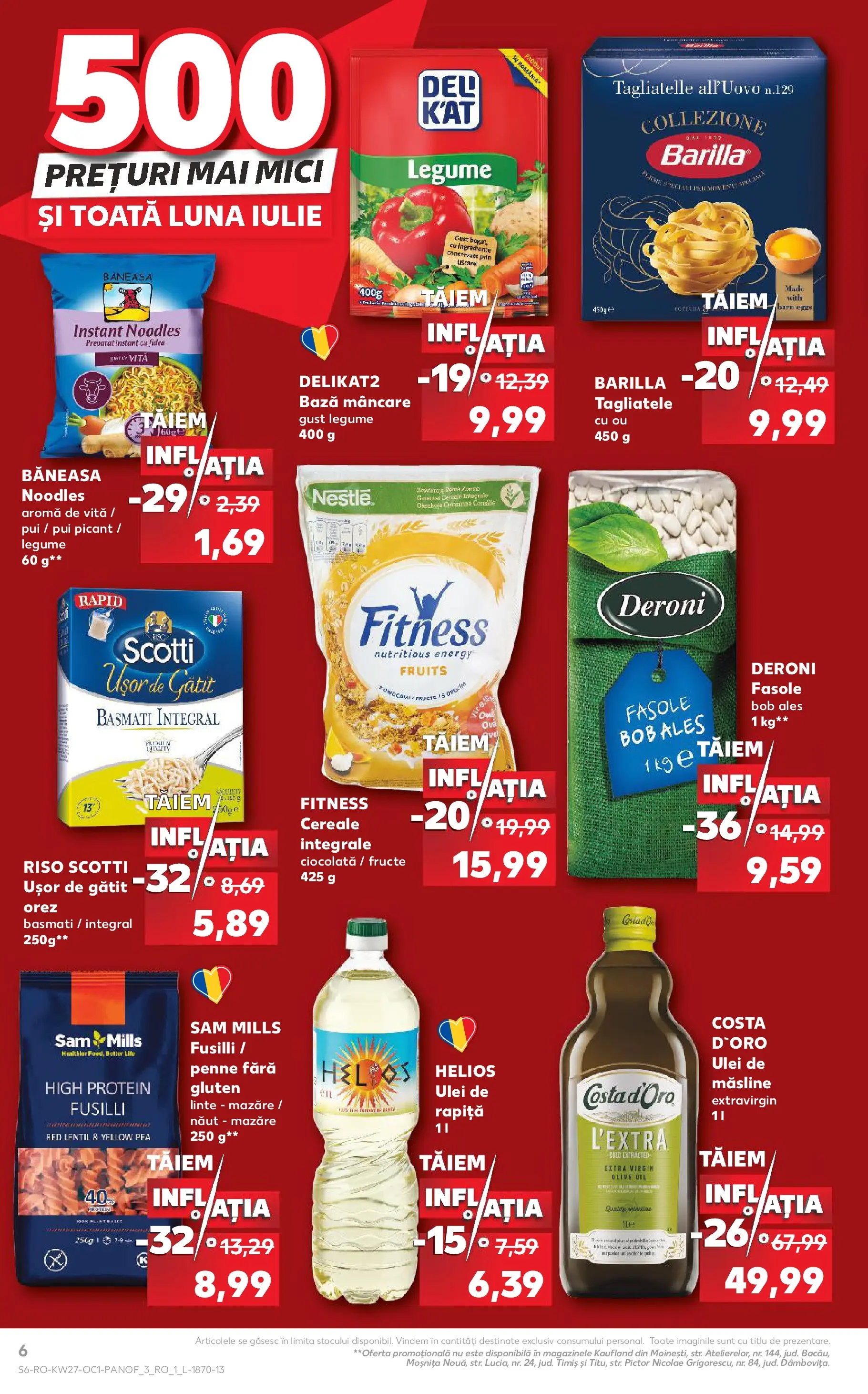 Kaufland Curtea de Argeș 01.07.2026 - Revista si Oferta | Pagină: 6 | Produse: Mici, Ulei, Ciocolată, Cereale