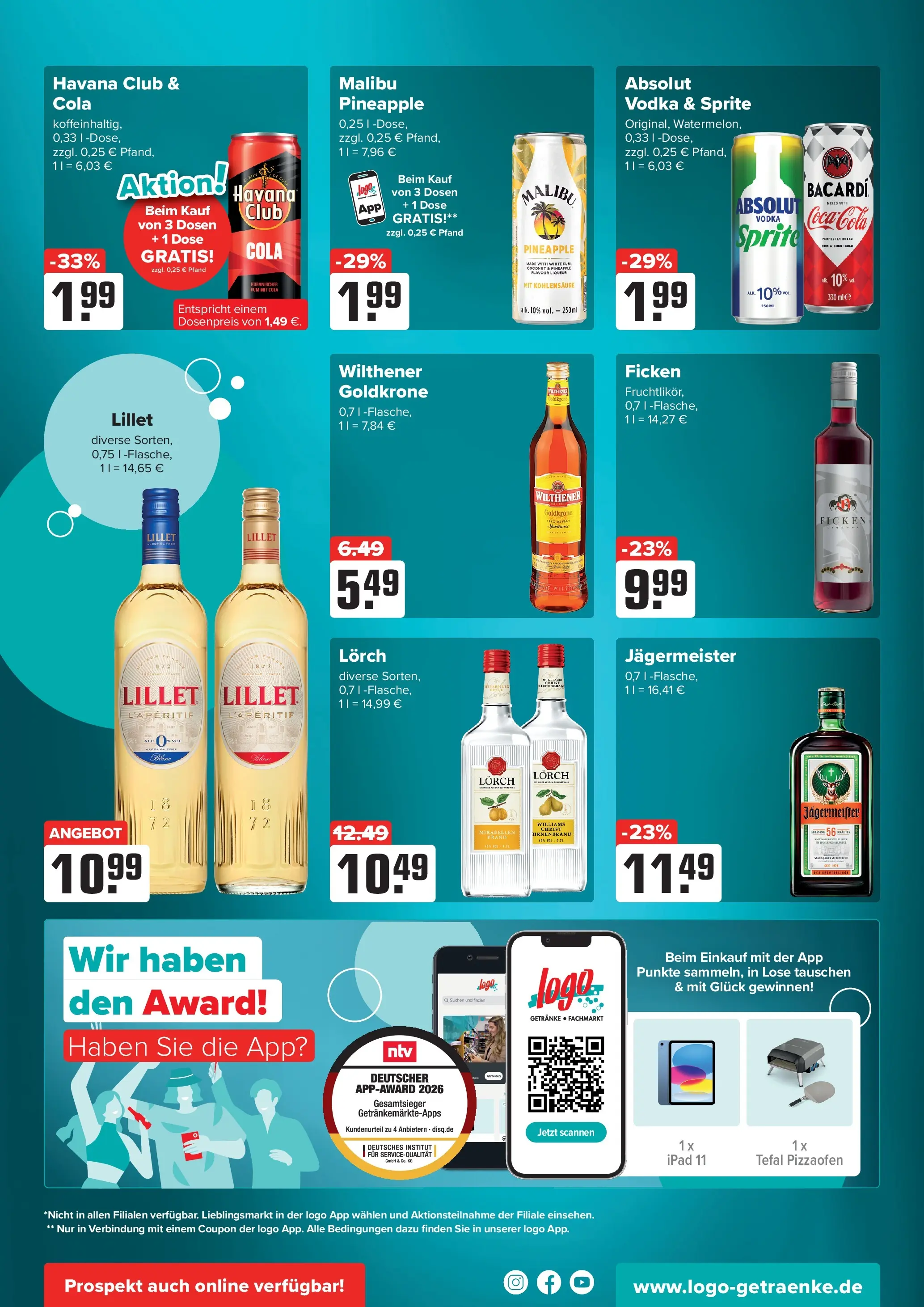 Angebote - Getränke Heurich: Getränkeangebote (ab 12.07.2026) zum Blättern | Seite: 6 | Produkte: Havana club, Sprite, Wilthener, Ipad