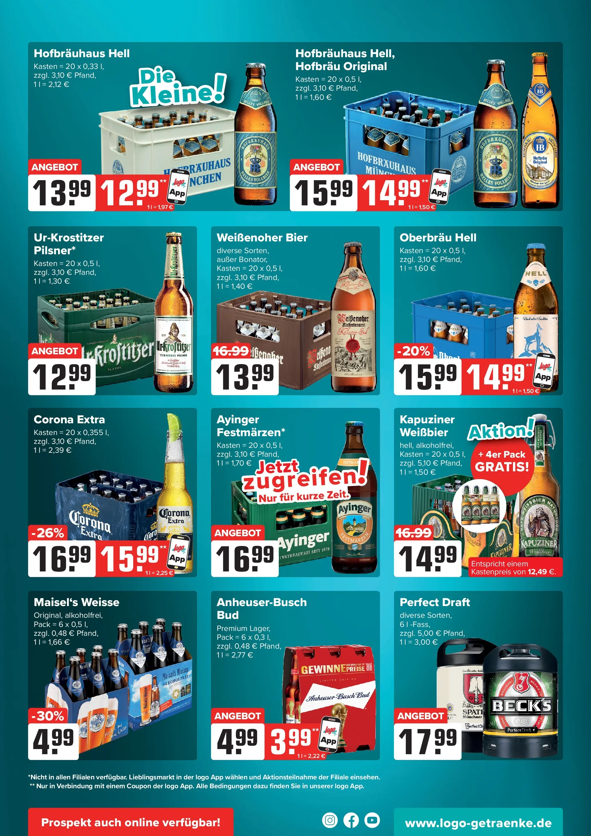 Angebote - Getränke Heurich: Getränkeangebote (ab 05.07.2026) zum Blättern | Seite: 2 | Produkte: Bier, Weißbier
